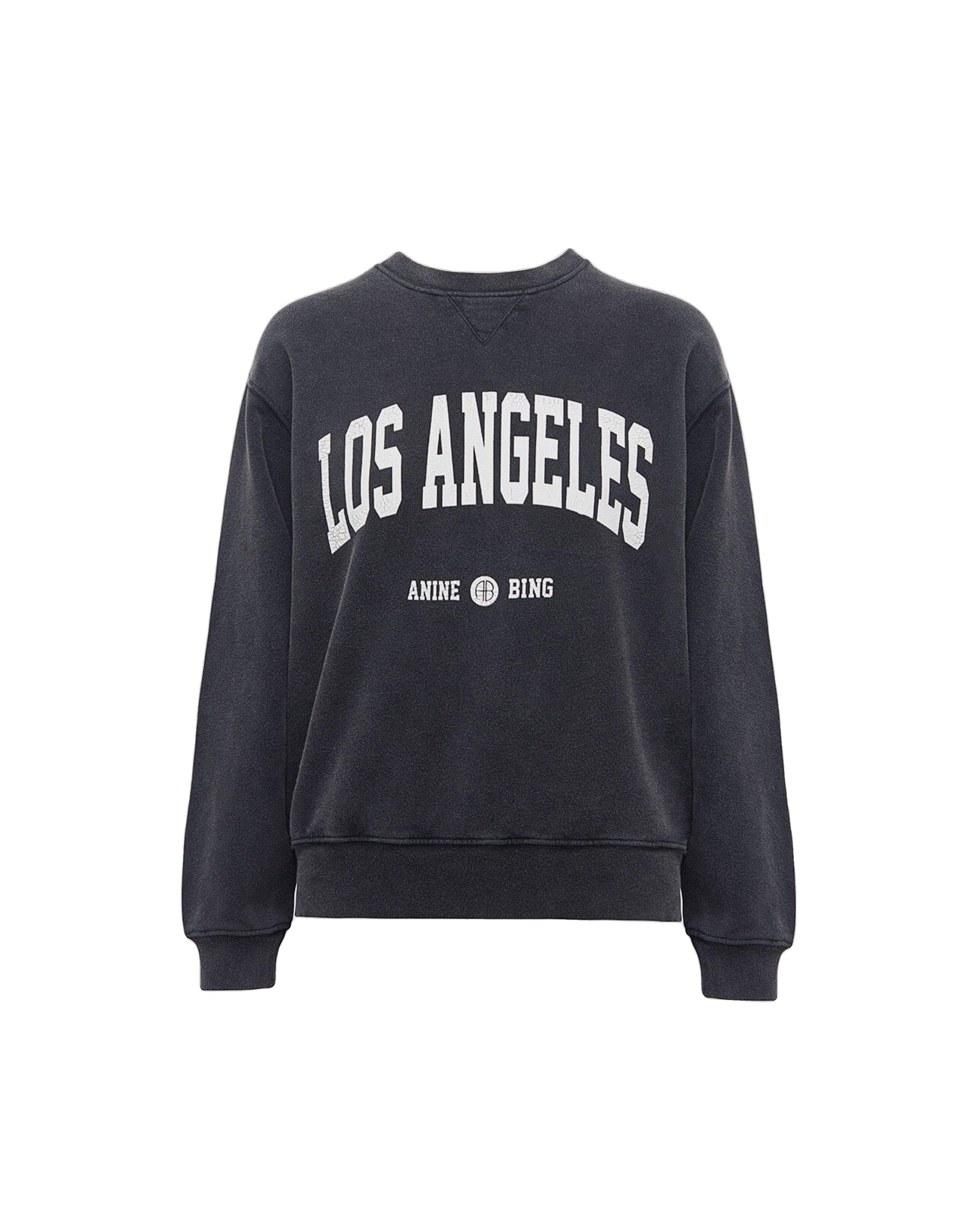 Anine Bing Ramona Los Angeles Washed Black Sweatshirt leml