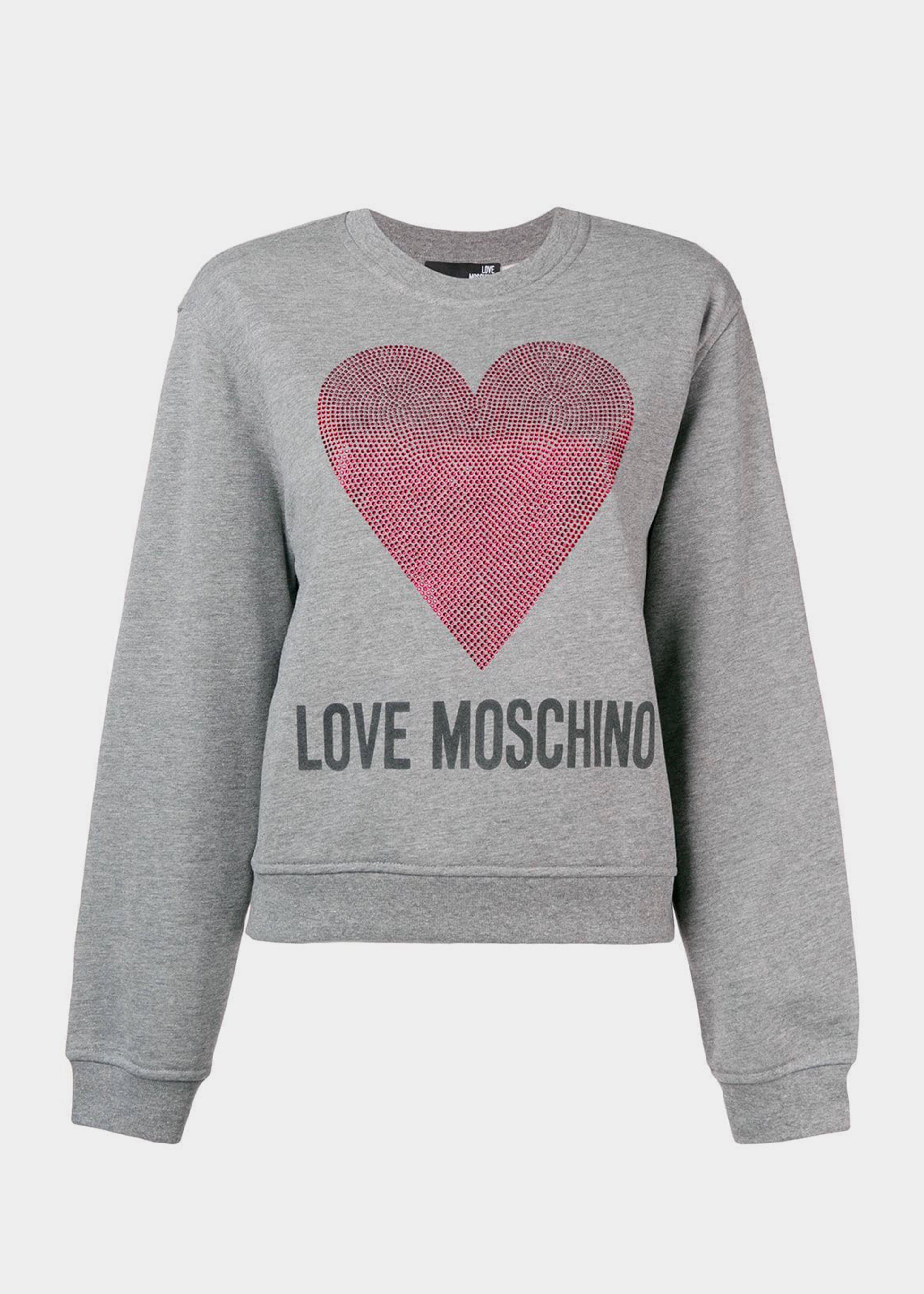 Felpa moschino grigia on sale