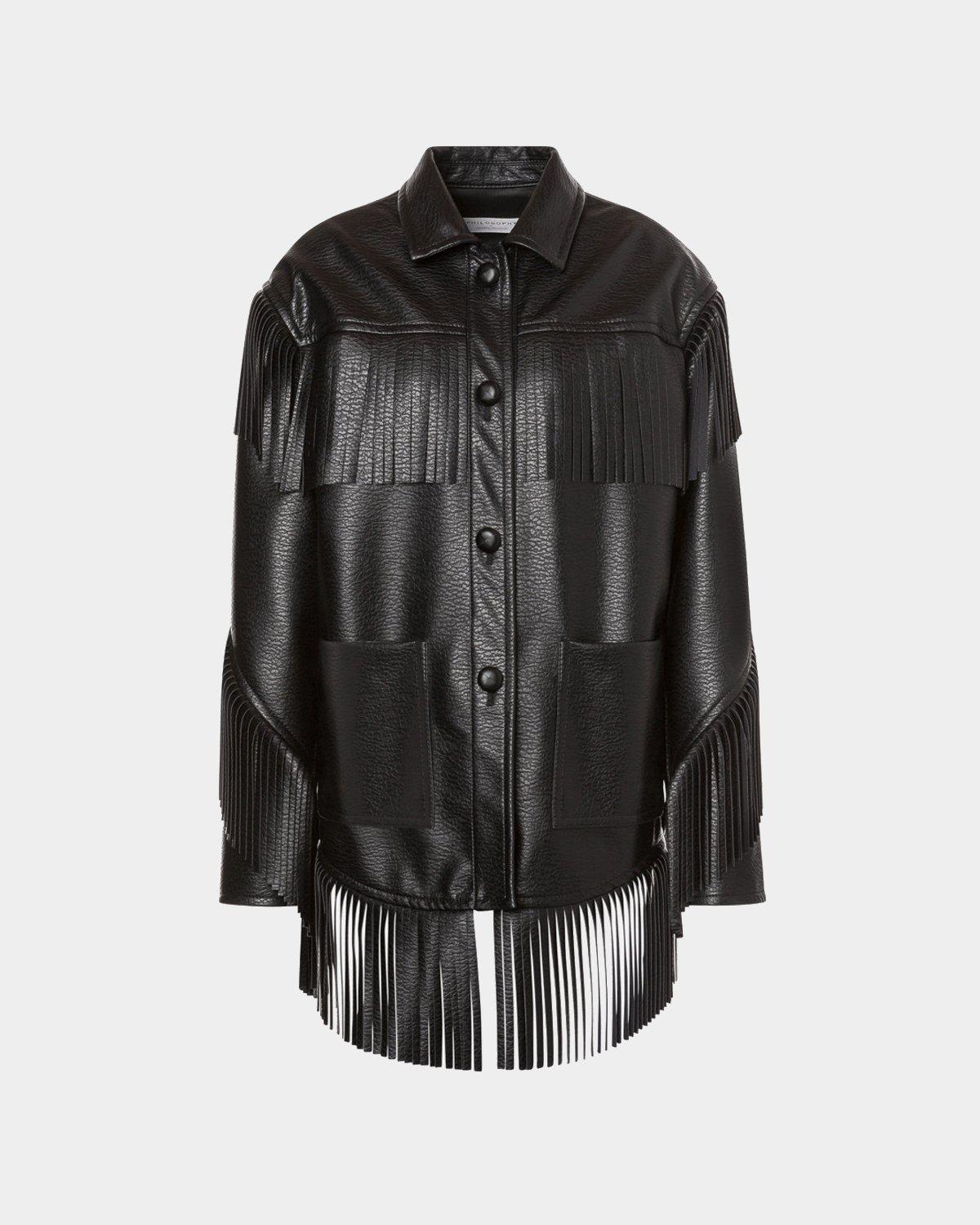 Philosophy faux leather jacket hot sale