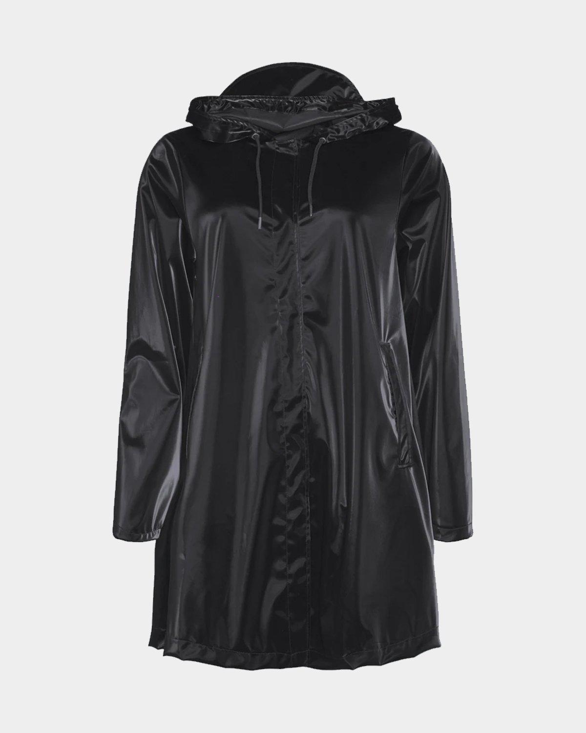 Rains A-Line velvet black waterproof jacket