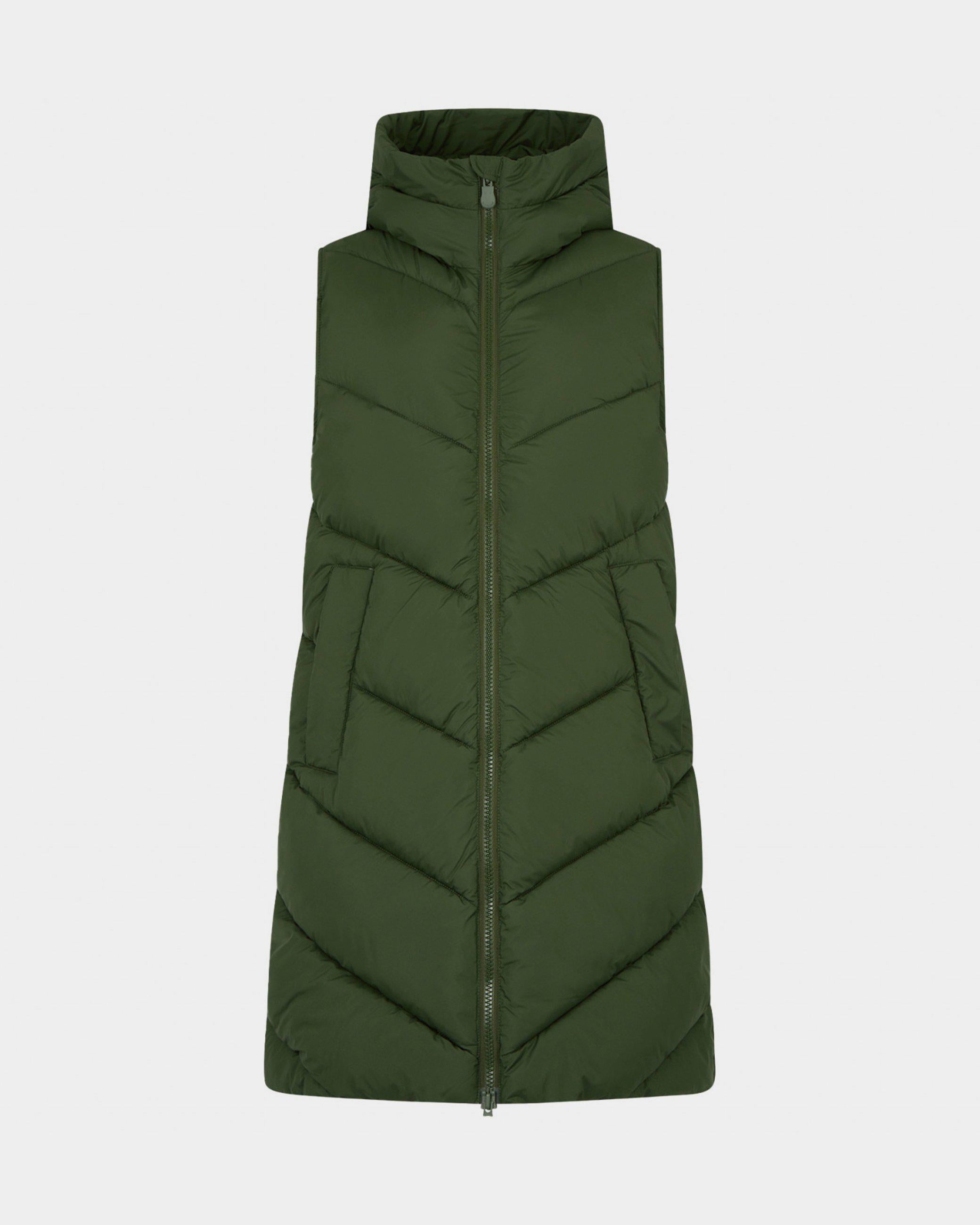 Save The Duck Long green Juliet waistcoat