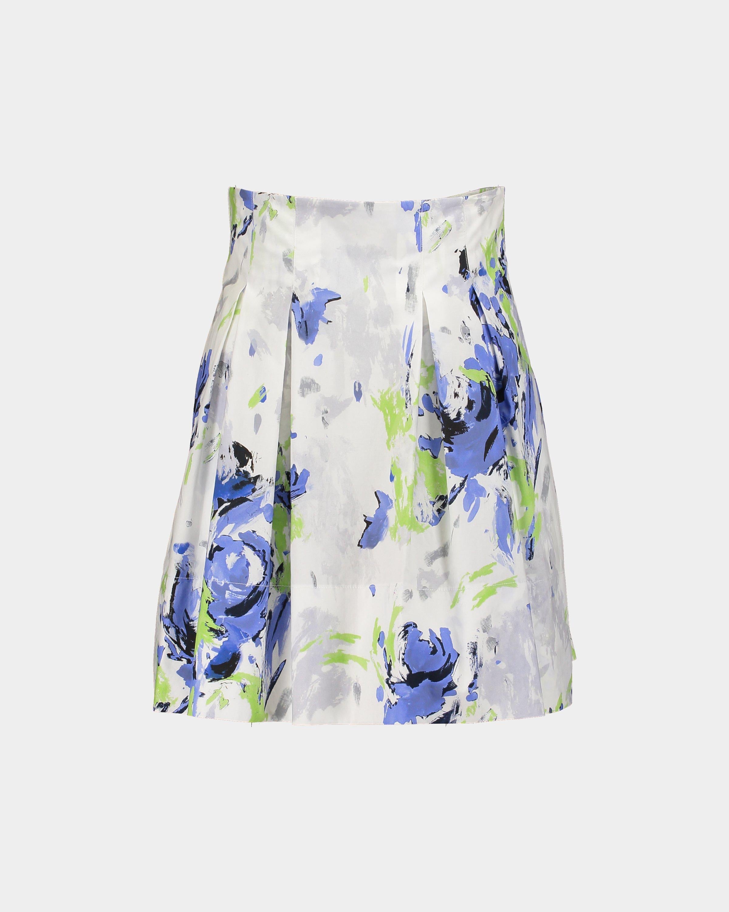 スカート Philosophy Di Lorenzo Serafini Pleated Skirt With Floral Philosophy Di Lorenzo Serafini Floral-print Pleated Tulle