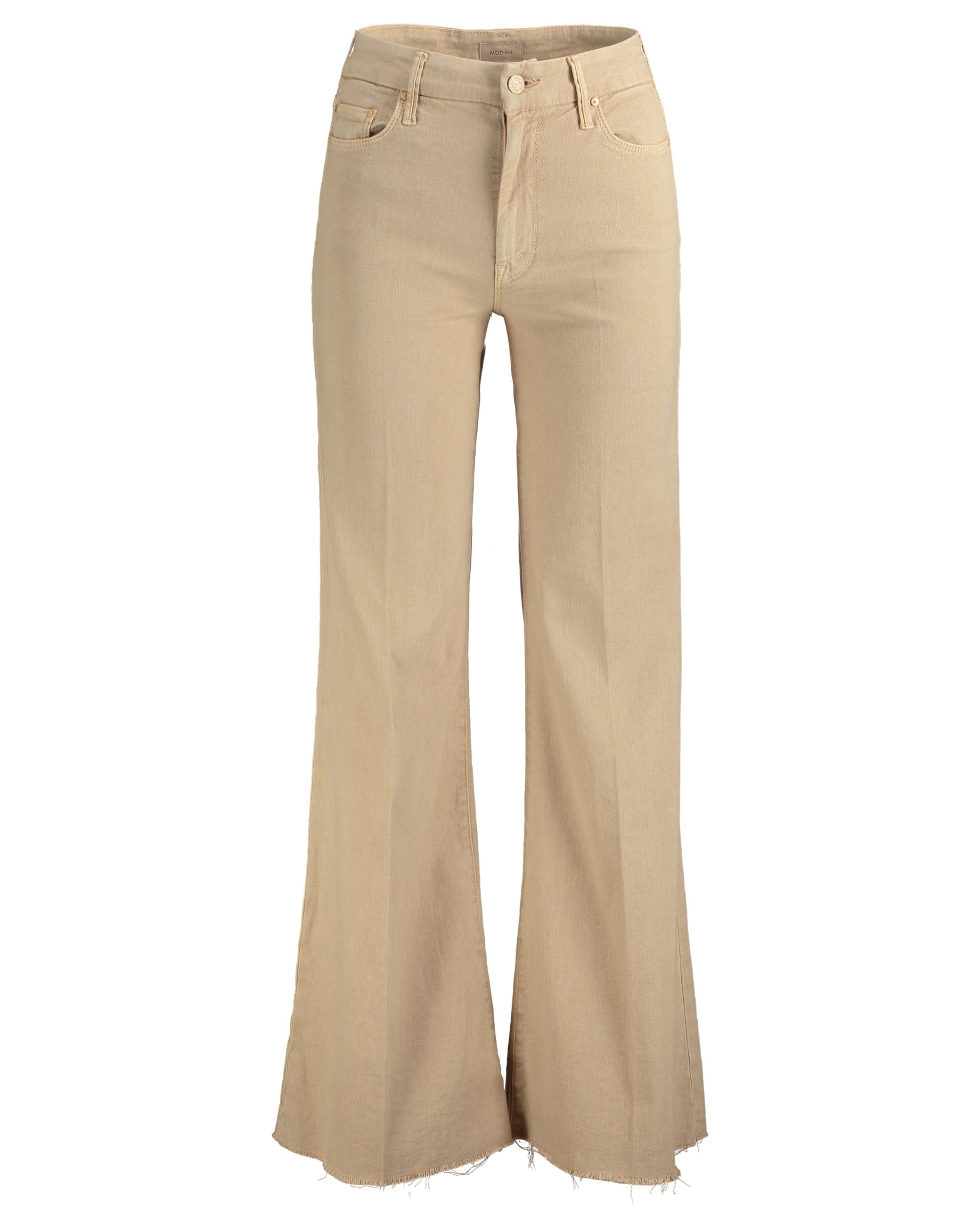 パンツ MOTHER The roller fray stretch cotton trouser Beige Mother The Patch Pocket Roller Fray - Beige - Women