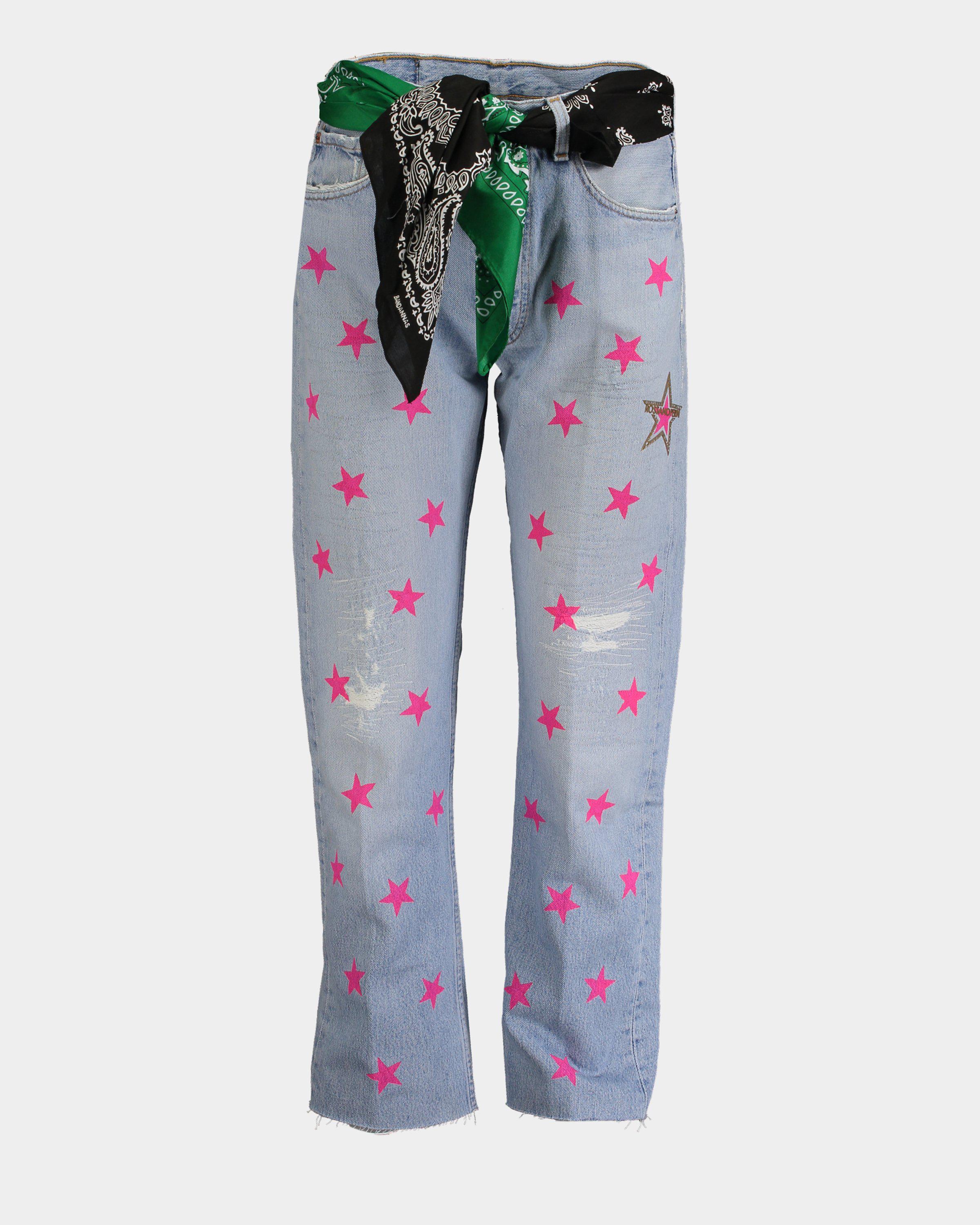 Rossano Perini Jeans G Boyfriend stelle fucsia leml