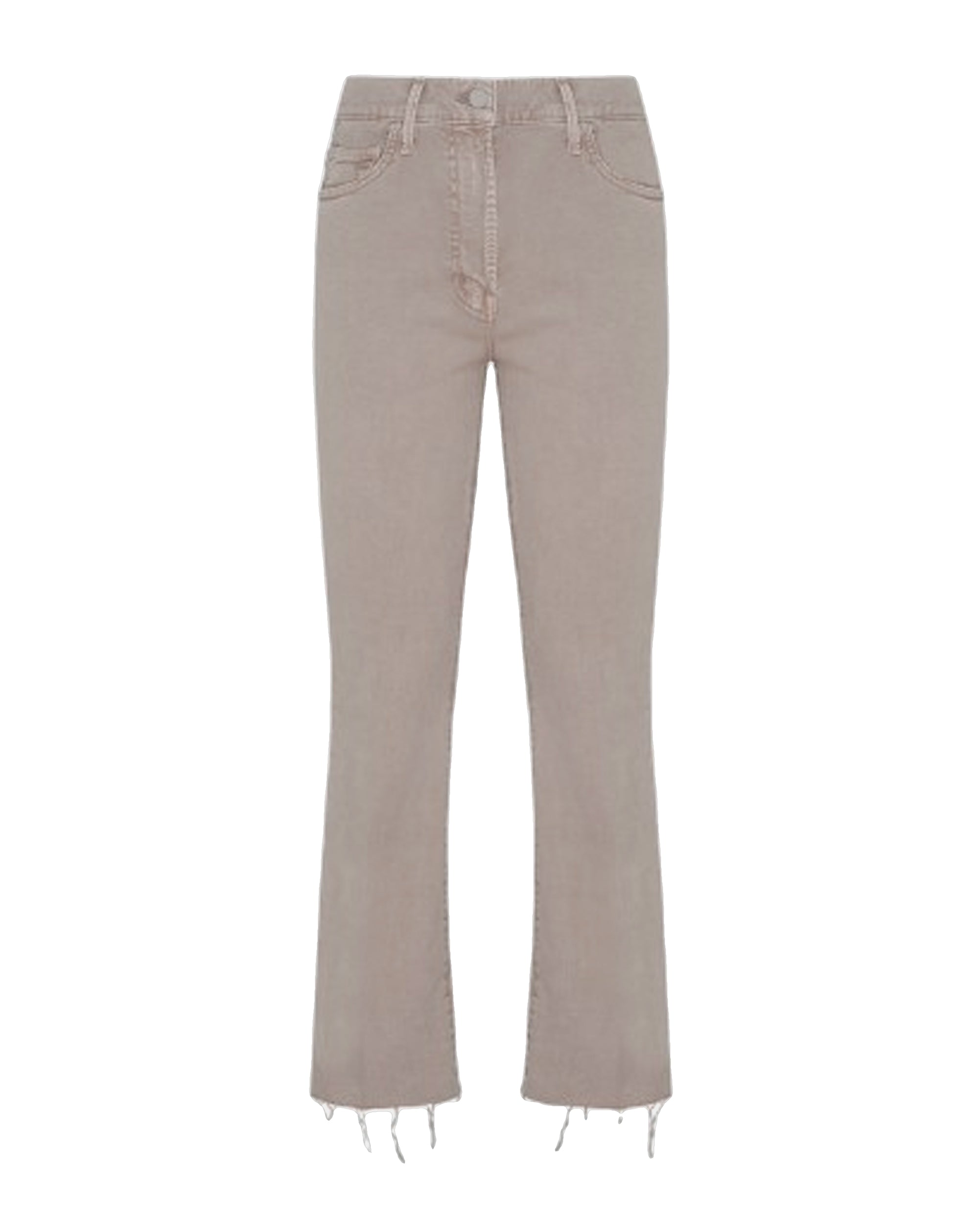 Mother Jeans The Insider Ankle Fray Chalk Oxford Tan lemlò