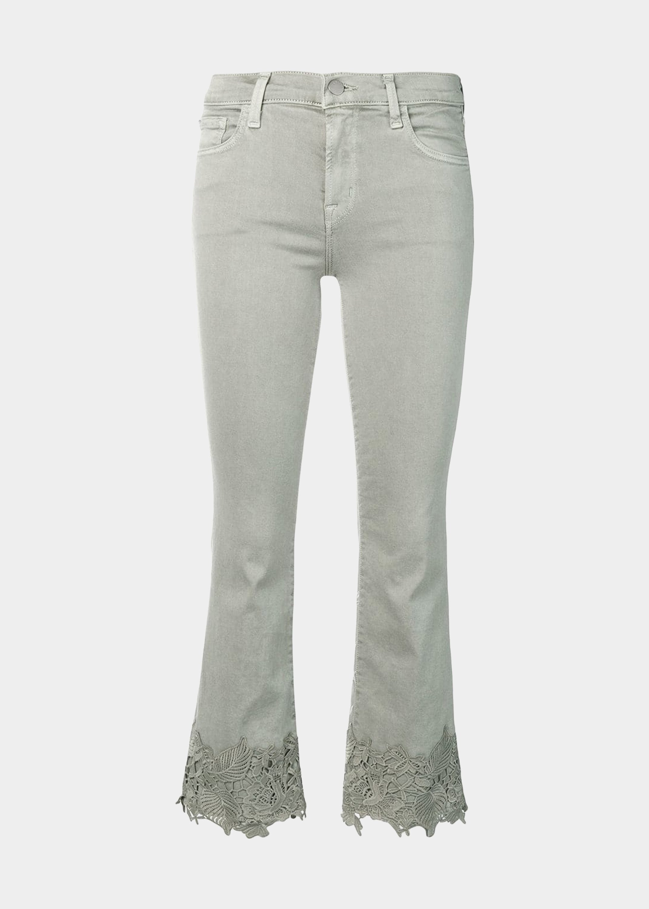 J Brand Selena Crop Faded Gibson light green jeans