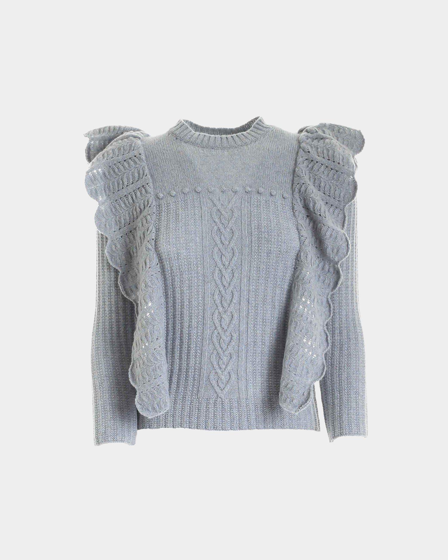 Philosophy di Lorenzo Serafini Maglione cashmere tricot celeste