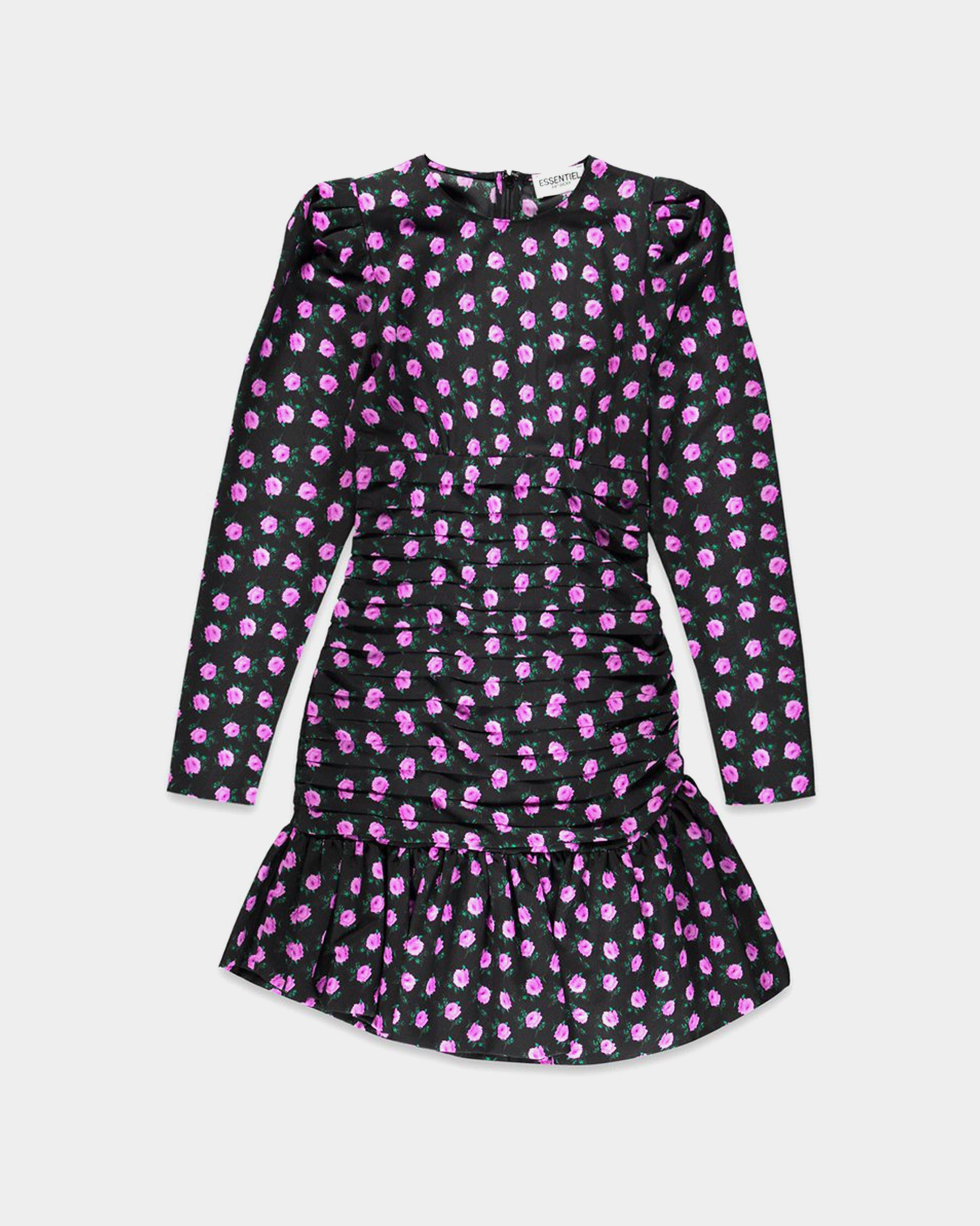 essentiel antwerp pink polka dot dress Essential Antwerp pink polka dot midi dress-