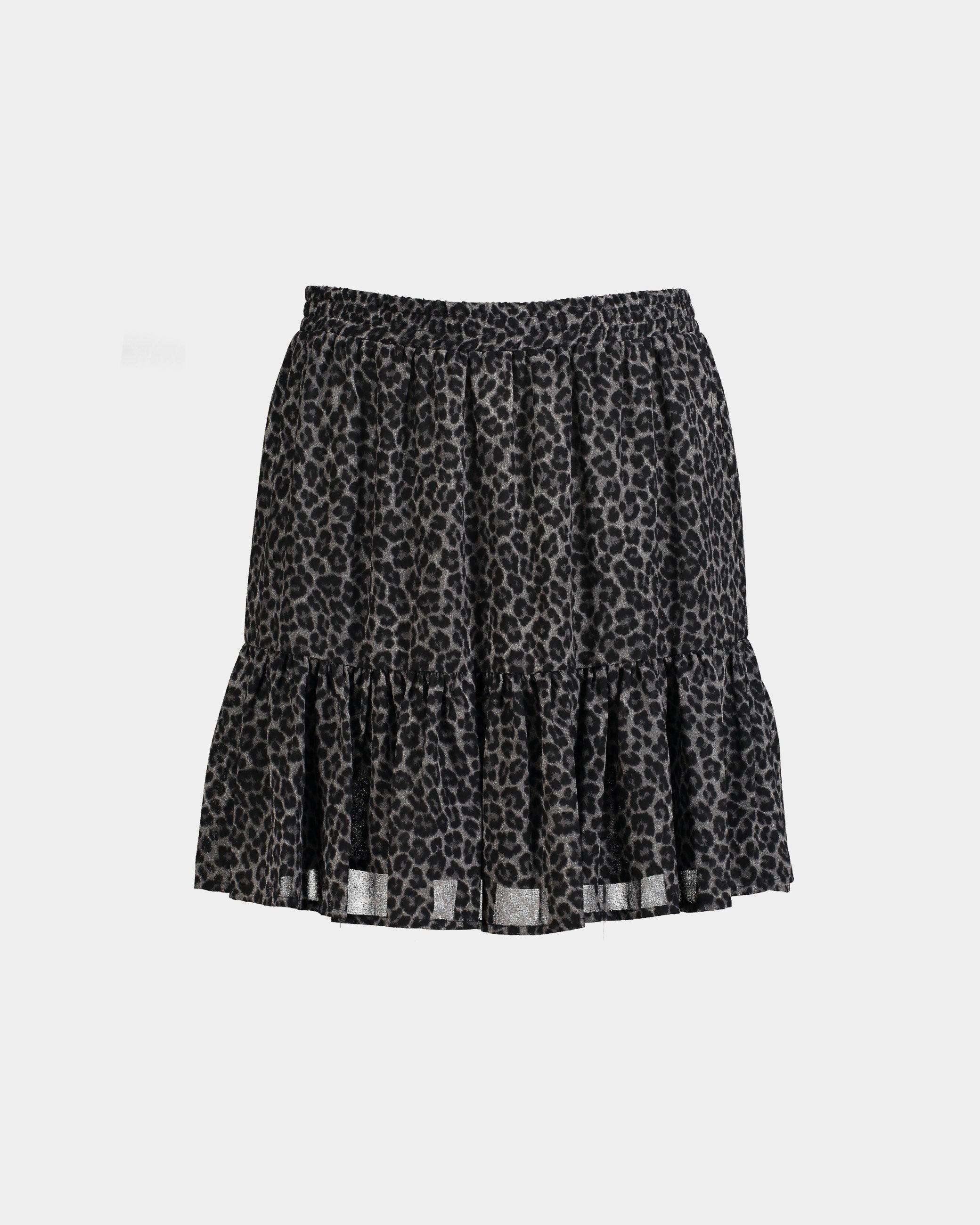 Michael Kors Mini gonna balze leopardata grigia leml