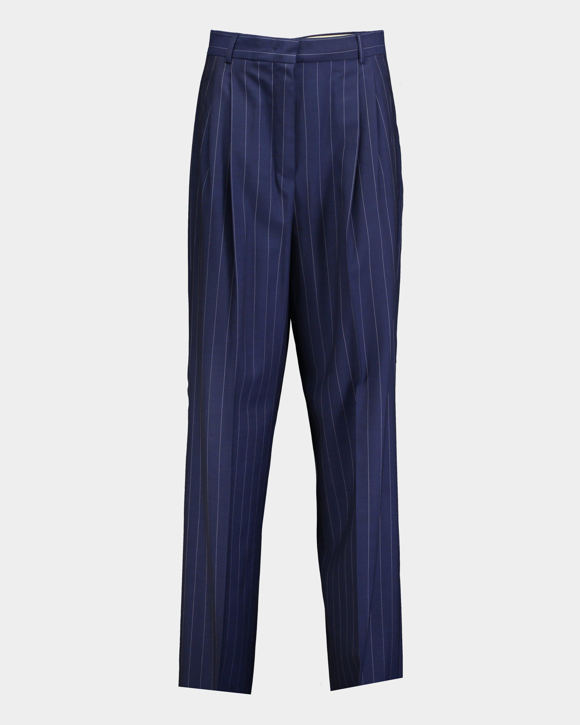【関税&送料込】Max Mara Pantalone In Misto Lino Gessato Max Mara Studio Gardena women's pants in lyoncell