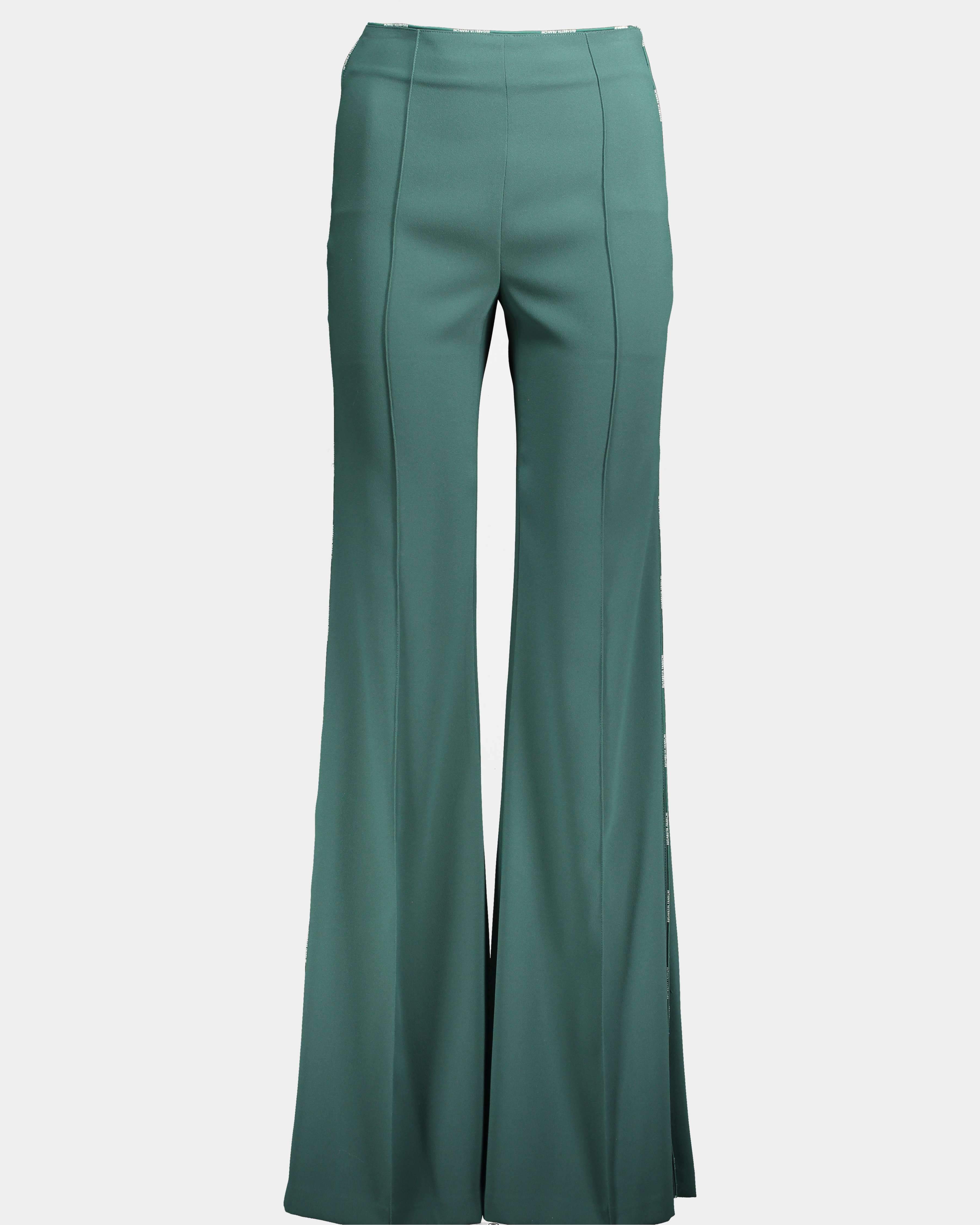 Pantalone Palazzo Elisabetta Franchi Pantaloni Verdi Elisabetta