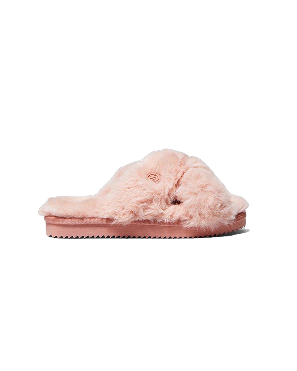 Michael Kors Pink Fuzzy Slippers Michael Michael Kors Janis