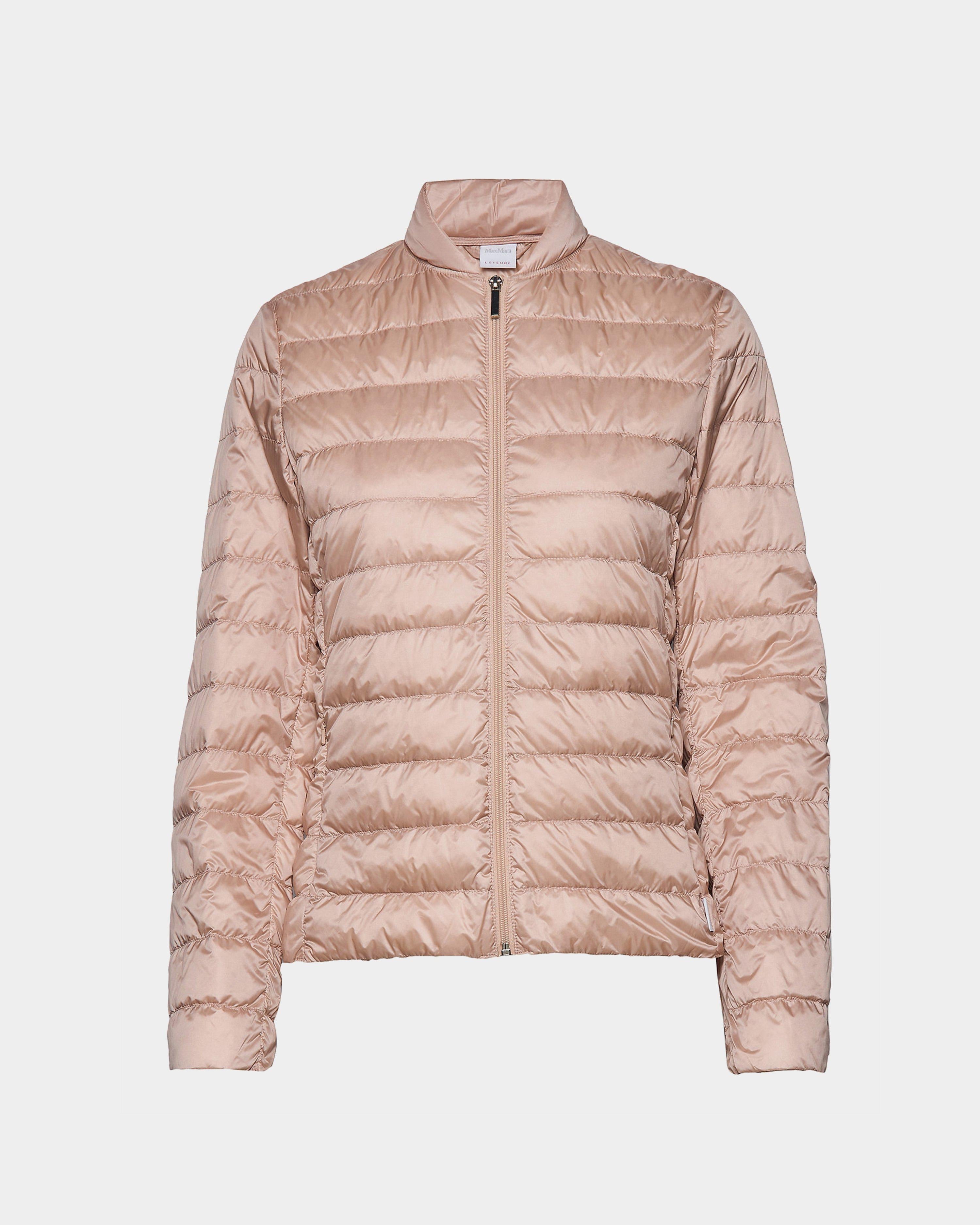 Max Mara Leisure Sumatra down jacket in pink nylon satin