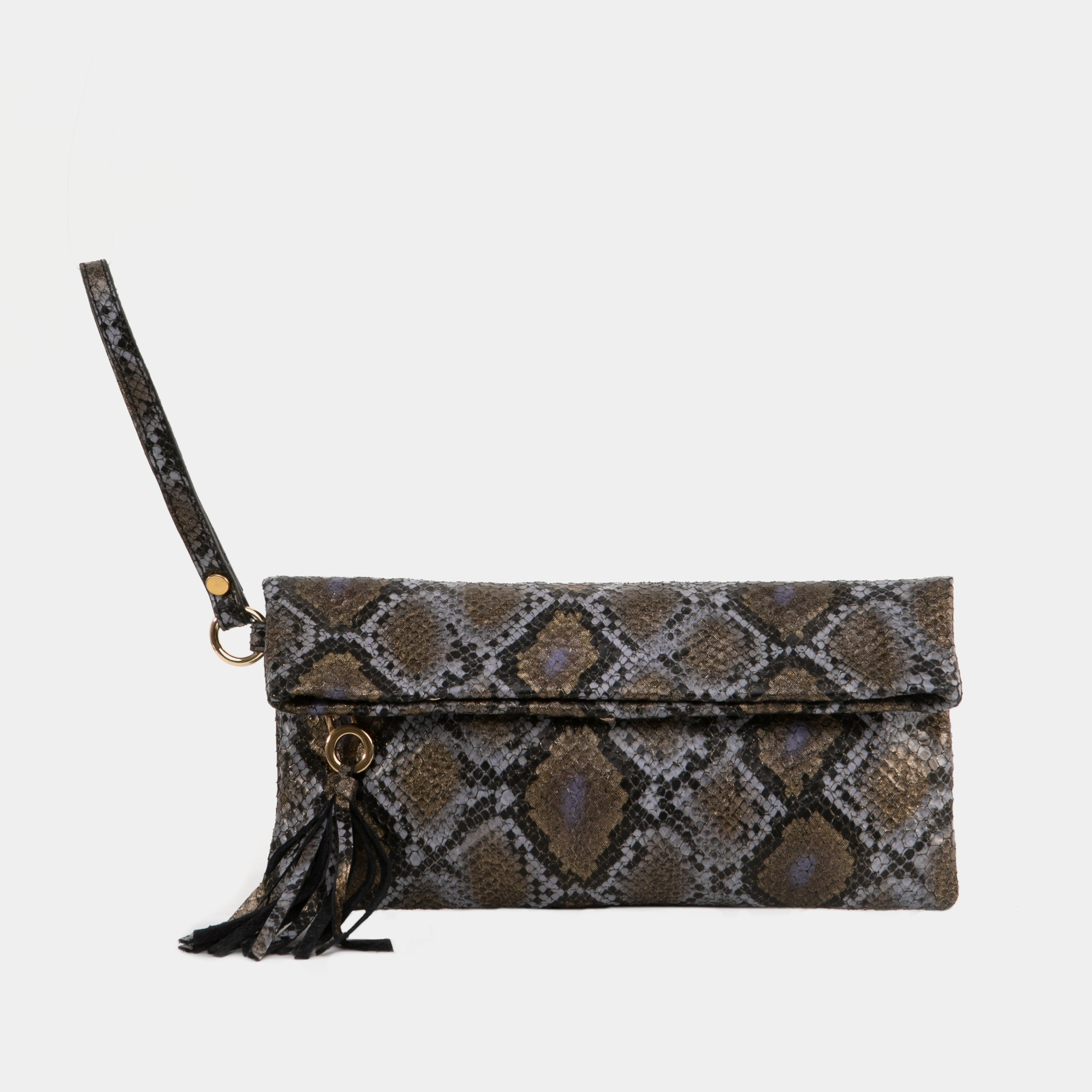 L'Autre Chose Boa green python clutch - Main Image