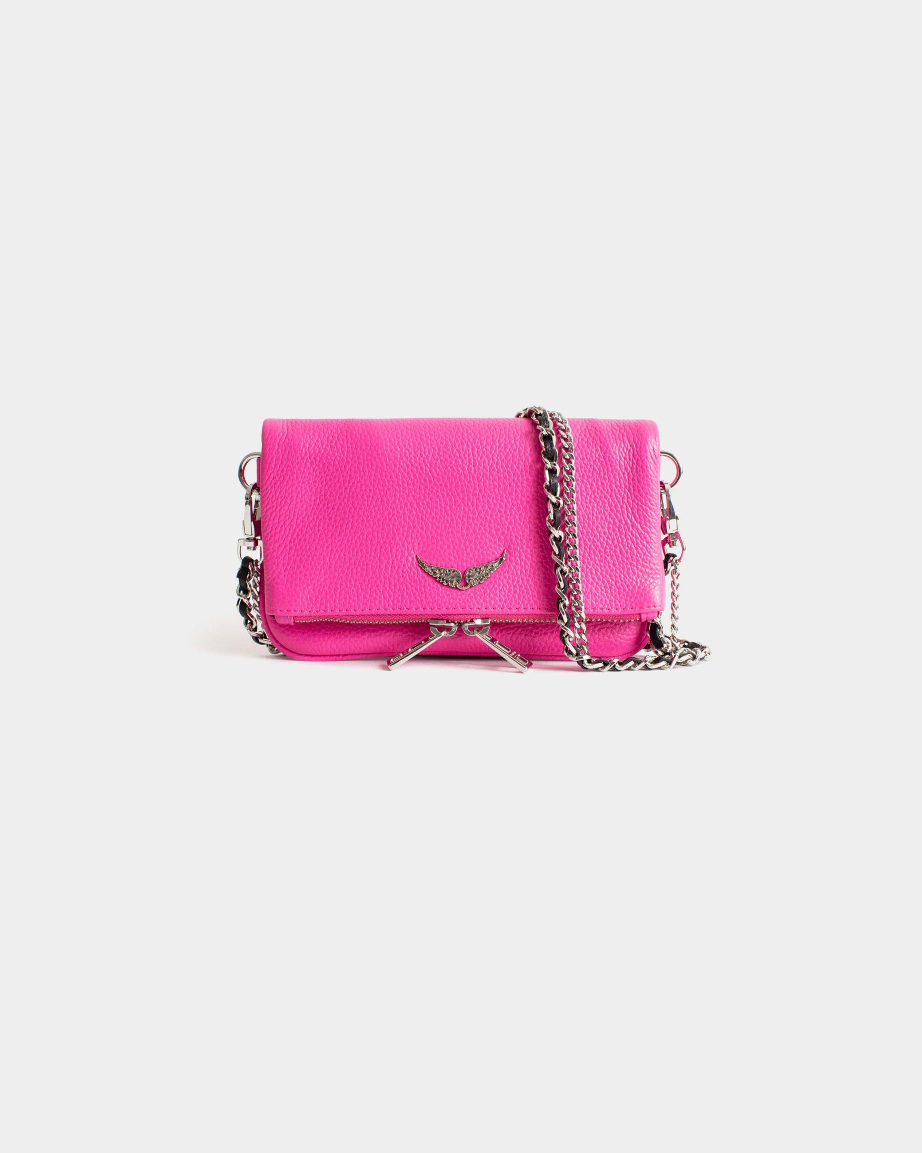 Zadig Voltaire Rock Nano neon pink shoulder bag – lemlò