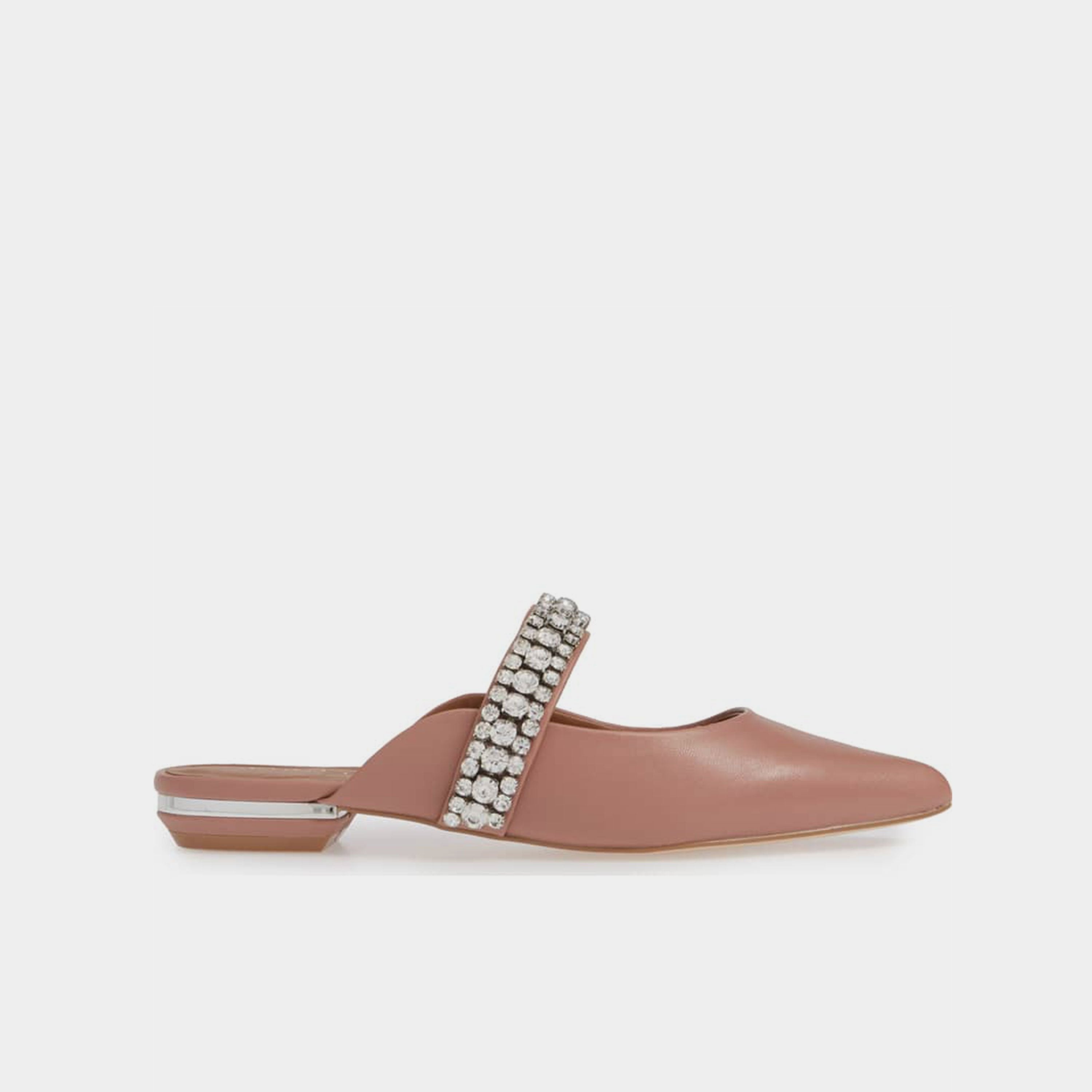 Kurt Geiger Princely sabot in antique pink leather lemlo