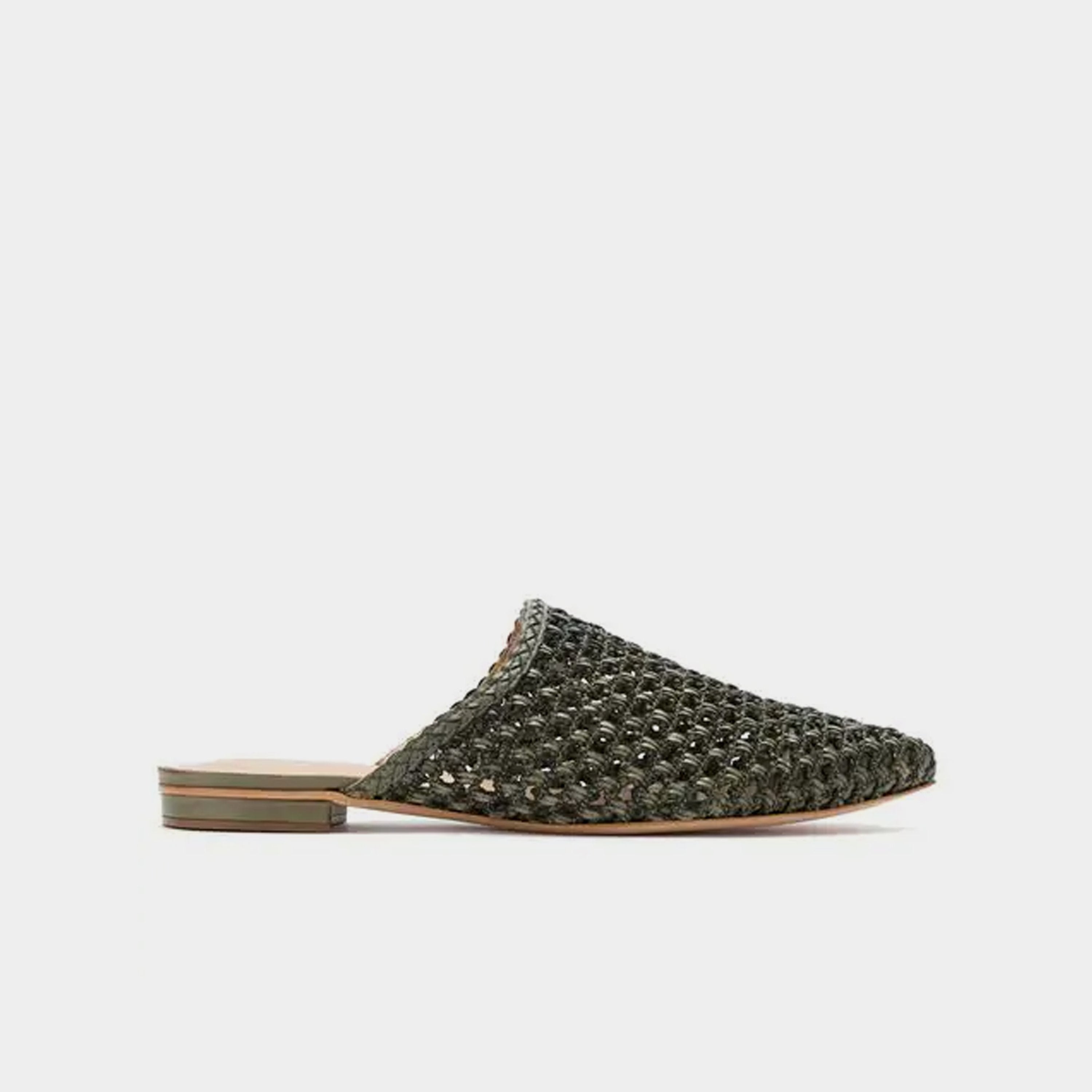 Sabot pelle intrecciata outlet