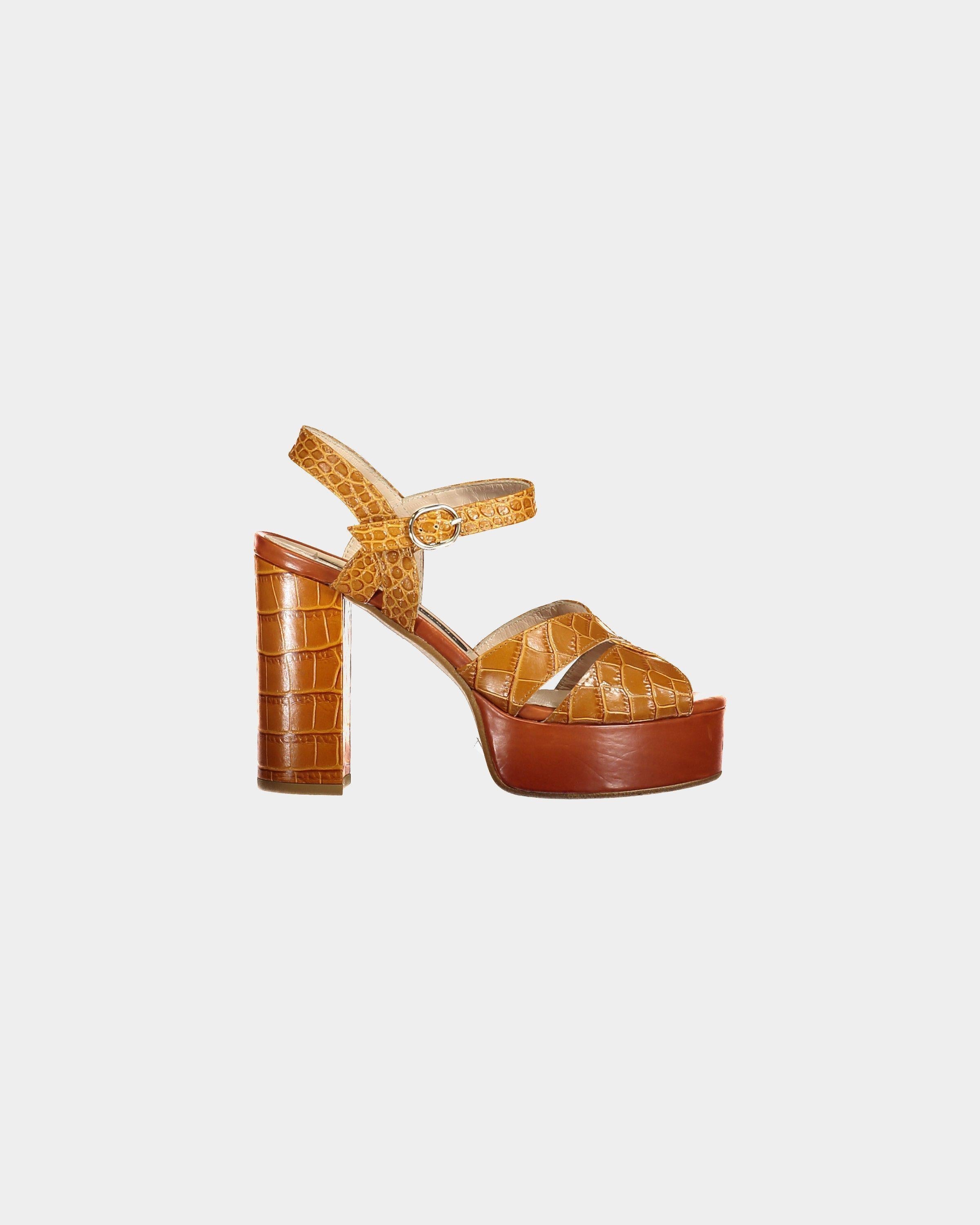 Chiarini Bologna Arizona plateau orange coconut sandal lemlo