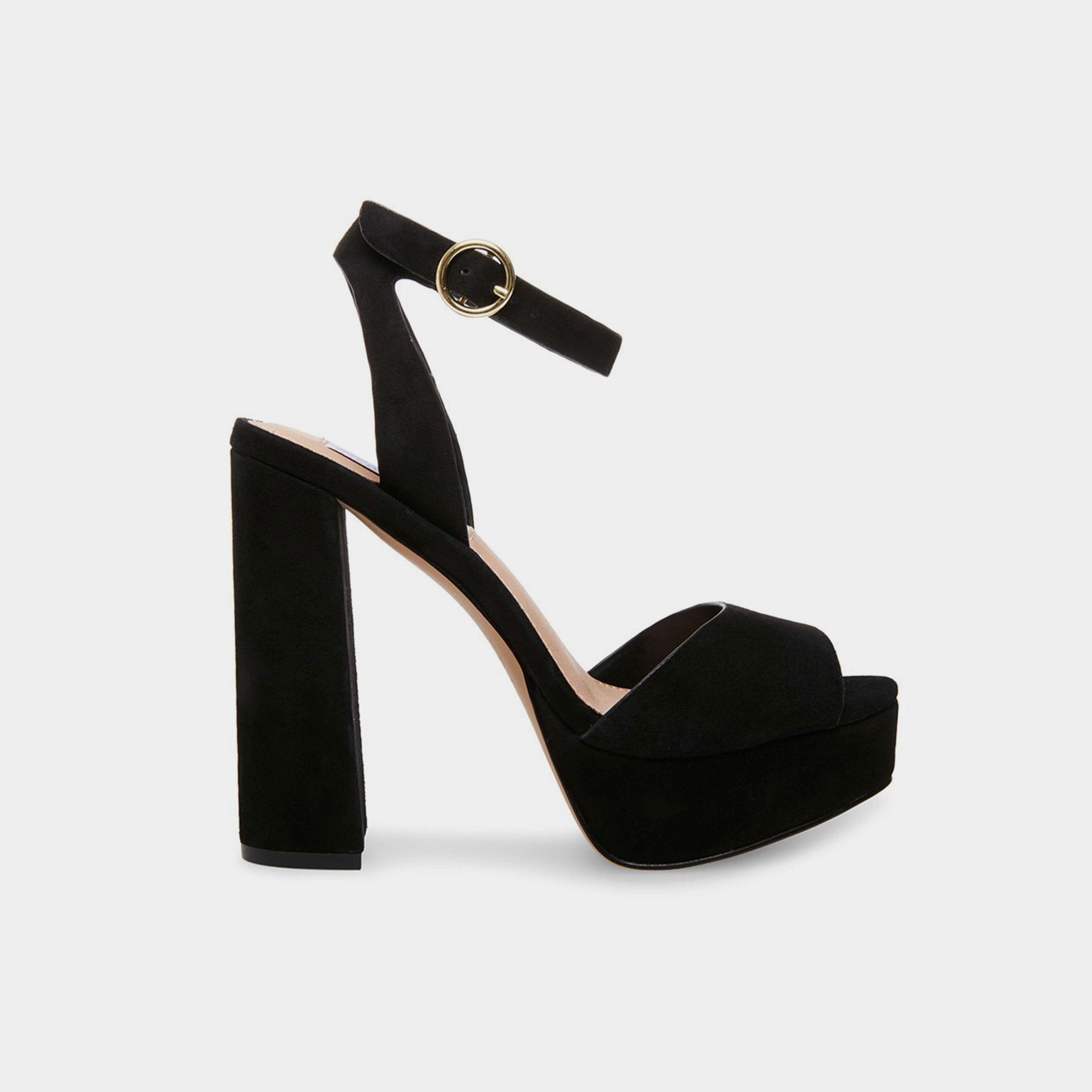Steve Madden Madeline platform sandal in black suede
