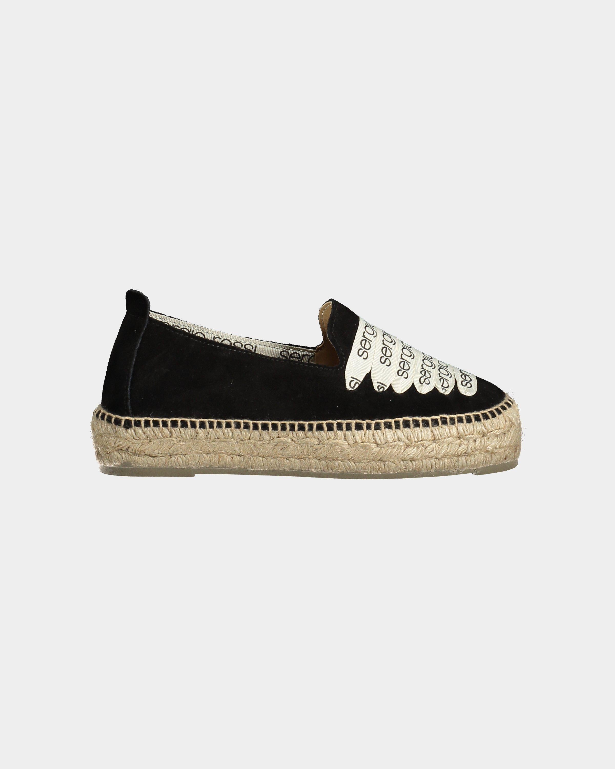 Manebi x Sergio Rossi Black espadrilles