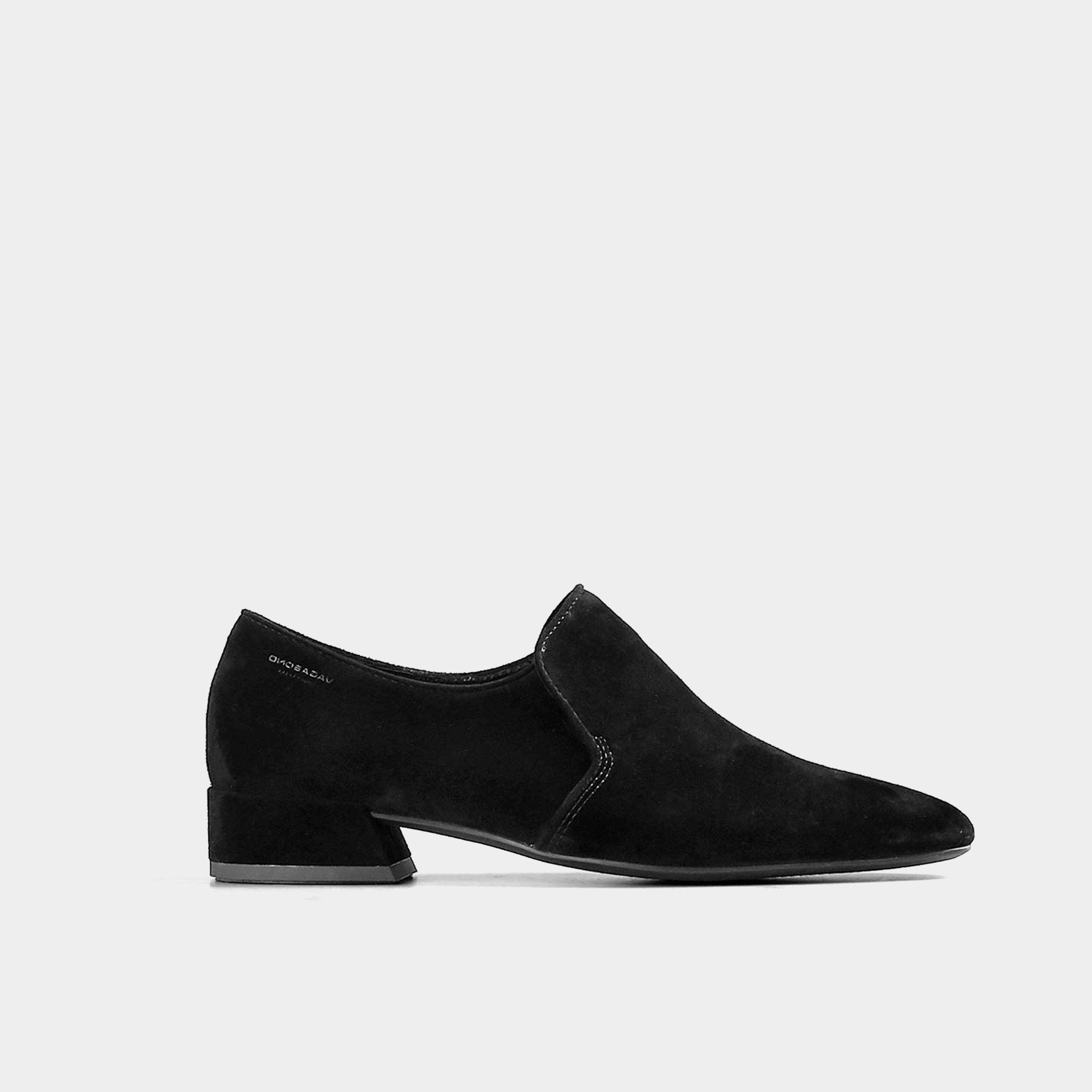 Vagabond Joyce black suede slip on – lemlò
