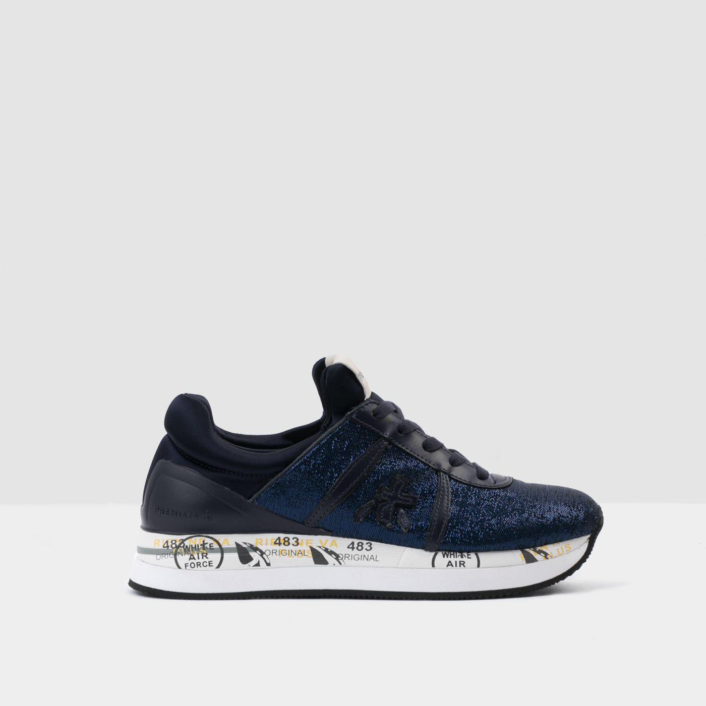 Premiata Sneaker Lizz pelle blu lemlo