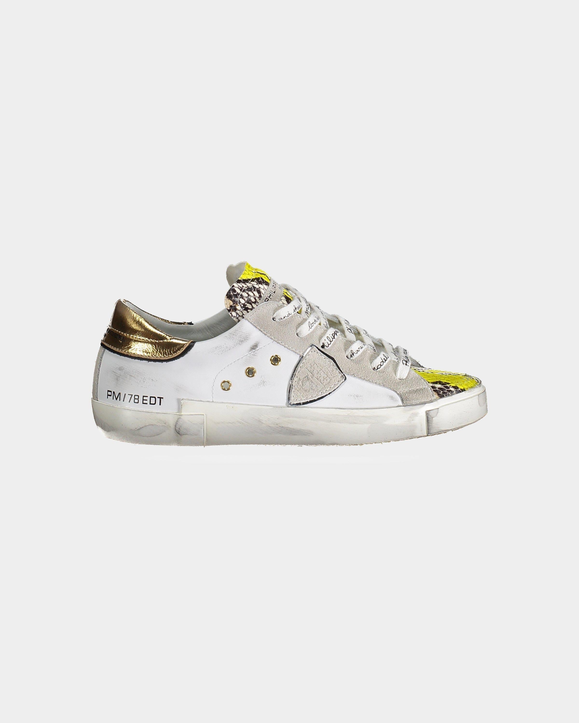 Philippe Model Prsx Veau Perfore Neon white yellow sneaker lemlo