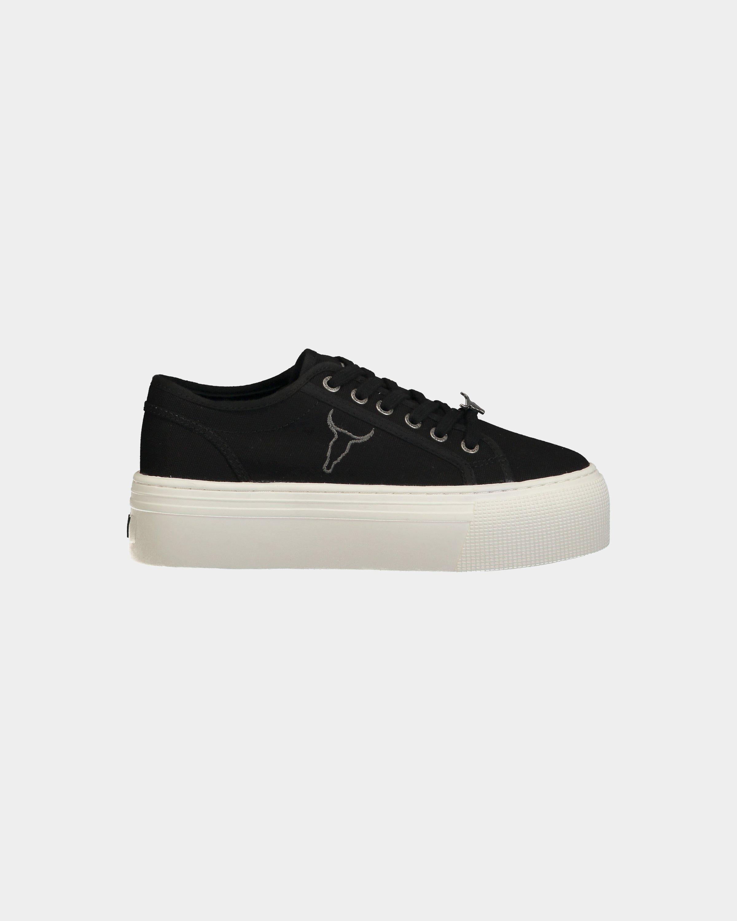 Windsor Smith Ruby sneaker in black canvas - Main Image