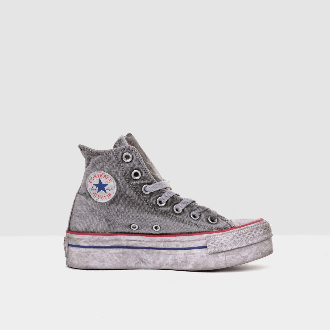 Converse Grigie Platform Alte Converse Shoes Converse Con Borchie