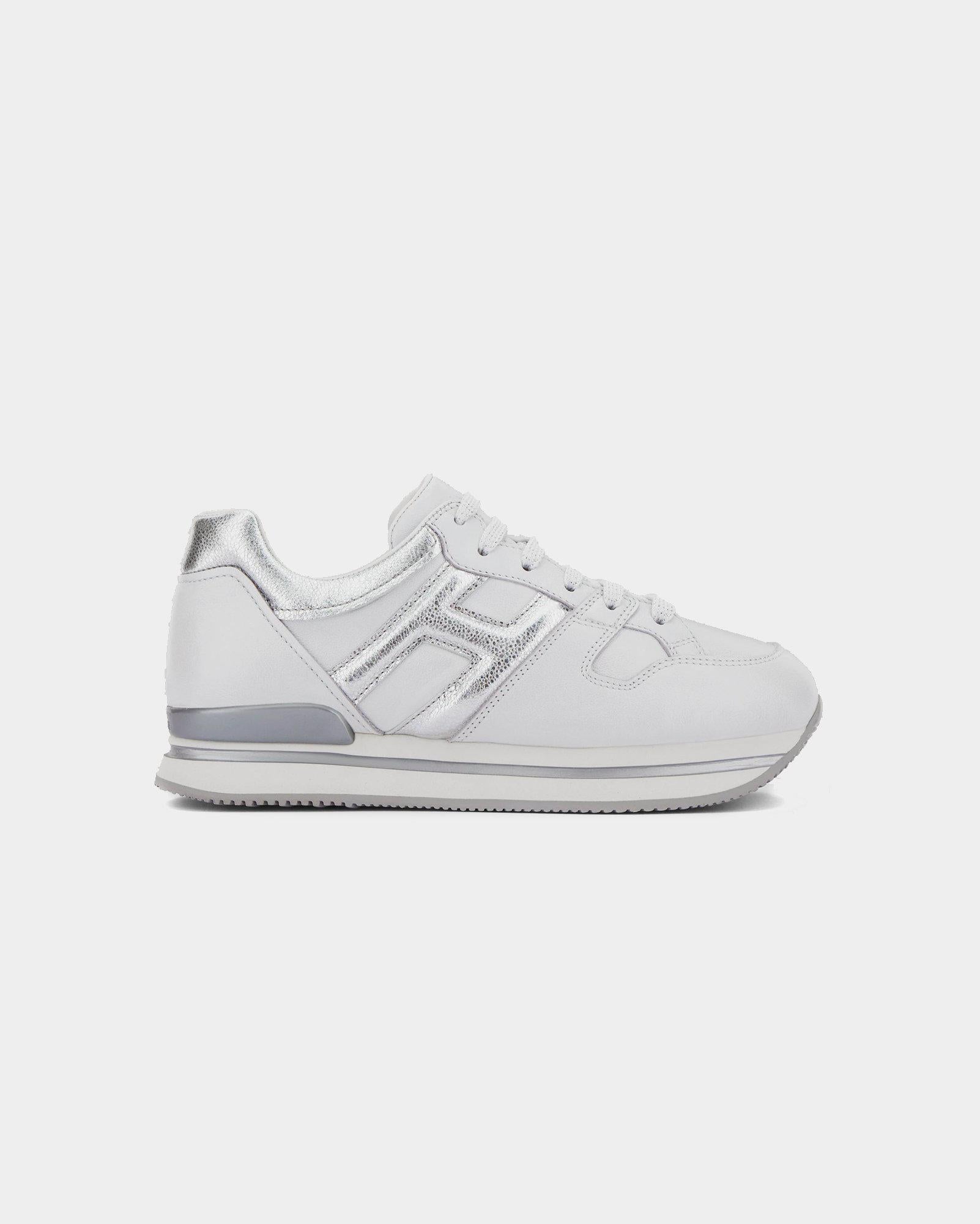 Hogan H222 white silver crackle sneaker leml