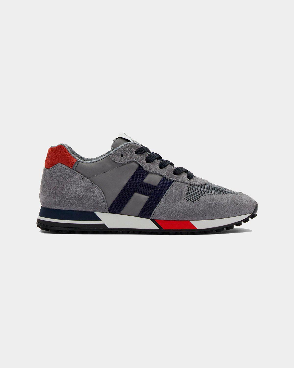 Hogan H383 gray blue red sneaker - Main Image