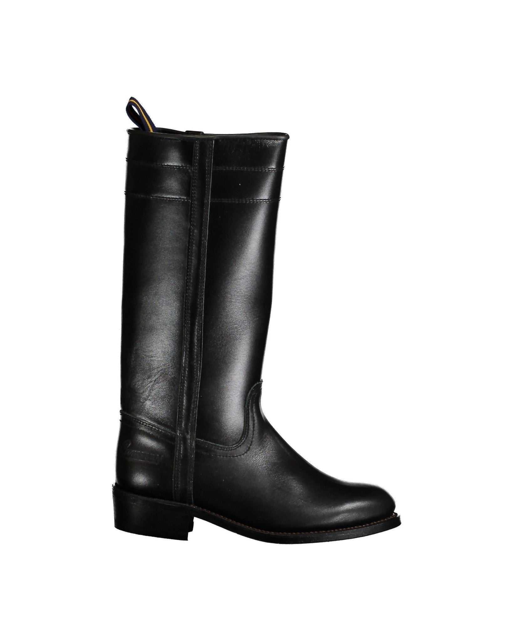 Camperos Pelle Nera Stivali Camperos Alti Donna Western WildGirl