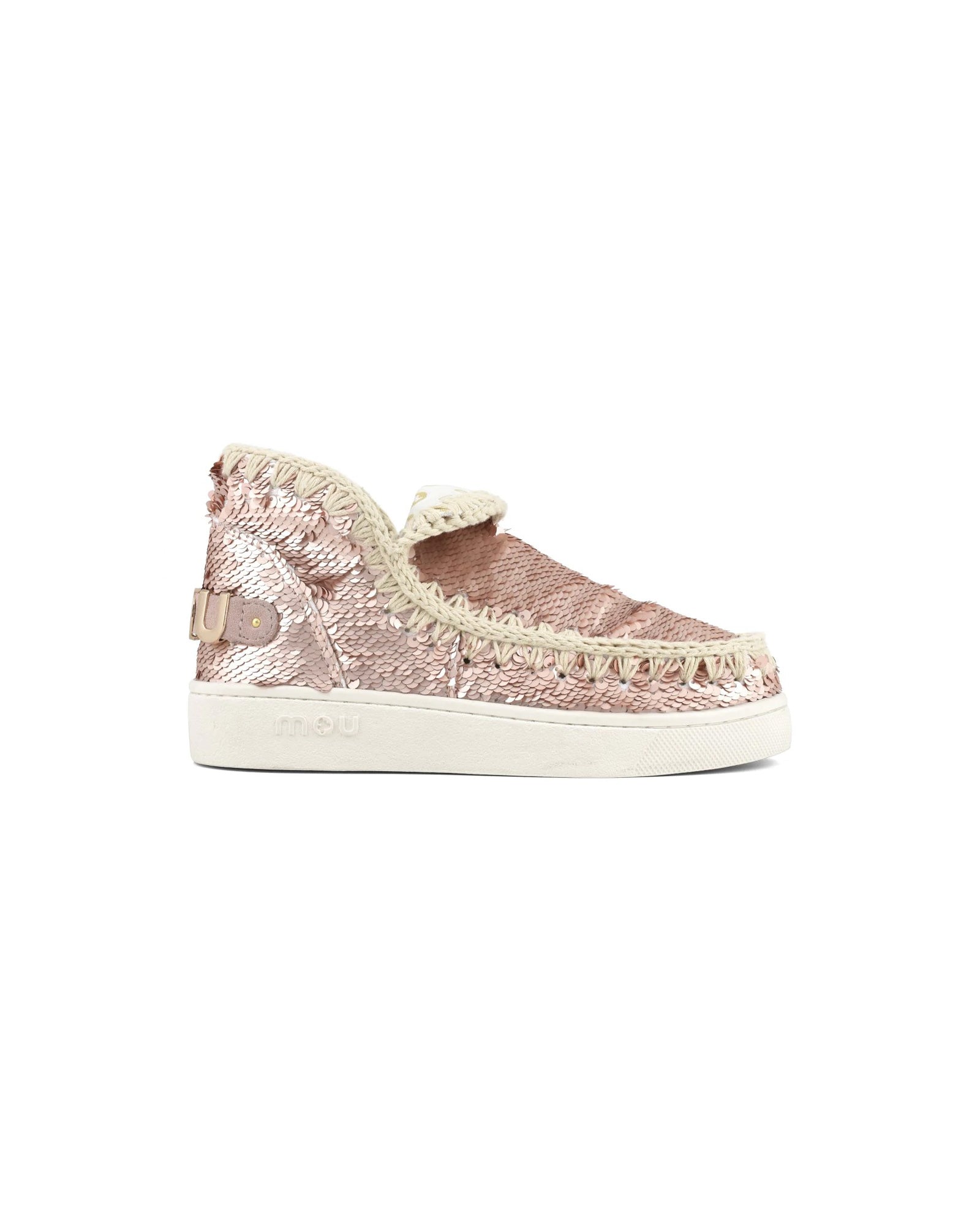 Mou Stivale Summer Eskimo Sneaker All Sequins Rose Gold