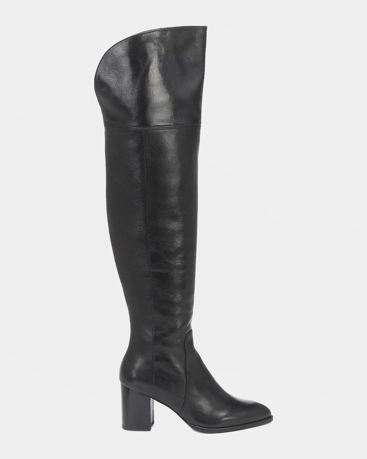 Stuart Weitzman Raylene high boot black leather leml
