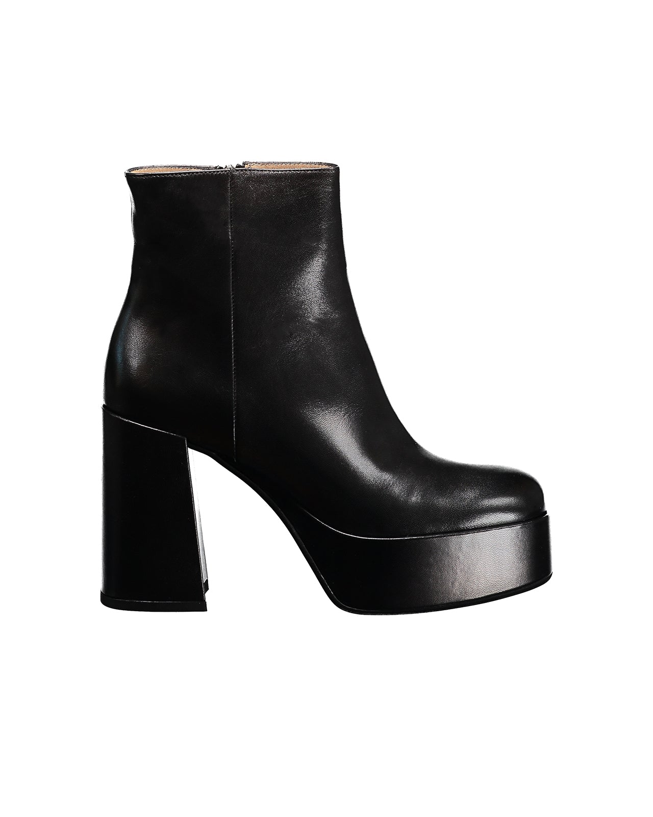 Chiarini Bologna Black nappa platform ankle boot leml