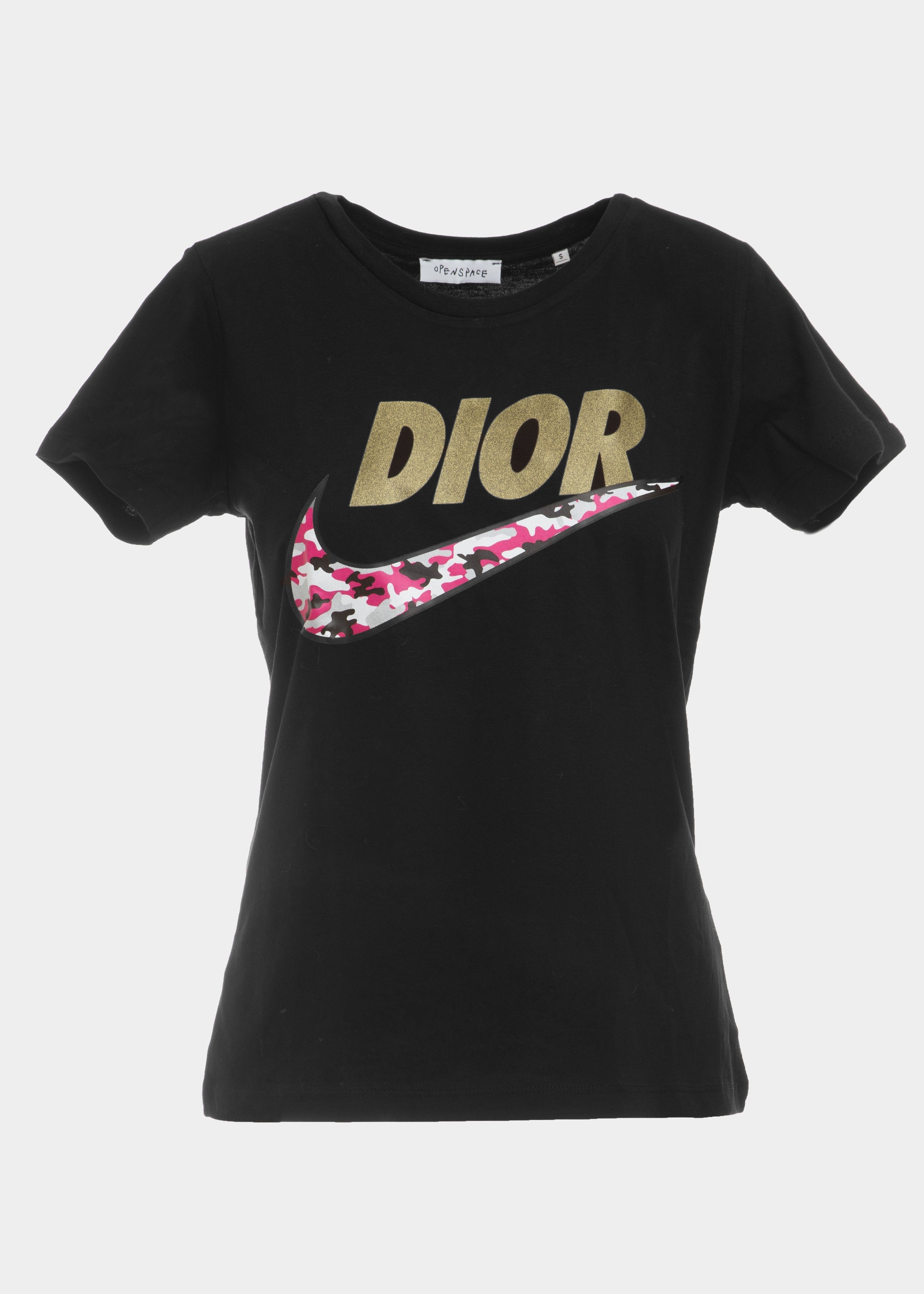 Faking Dior Nike cotton black t-shirt – lemlò