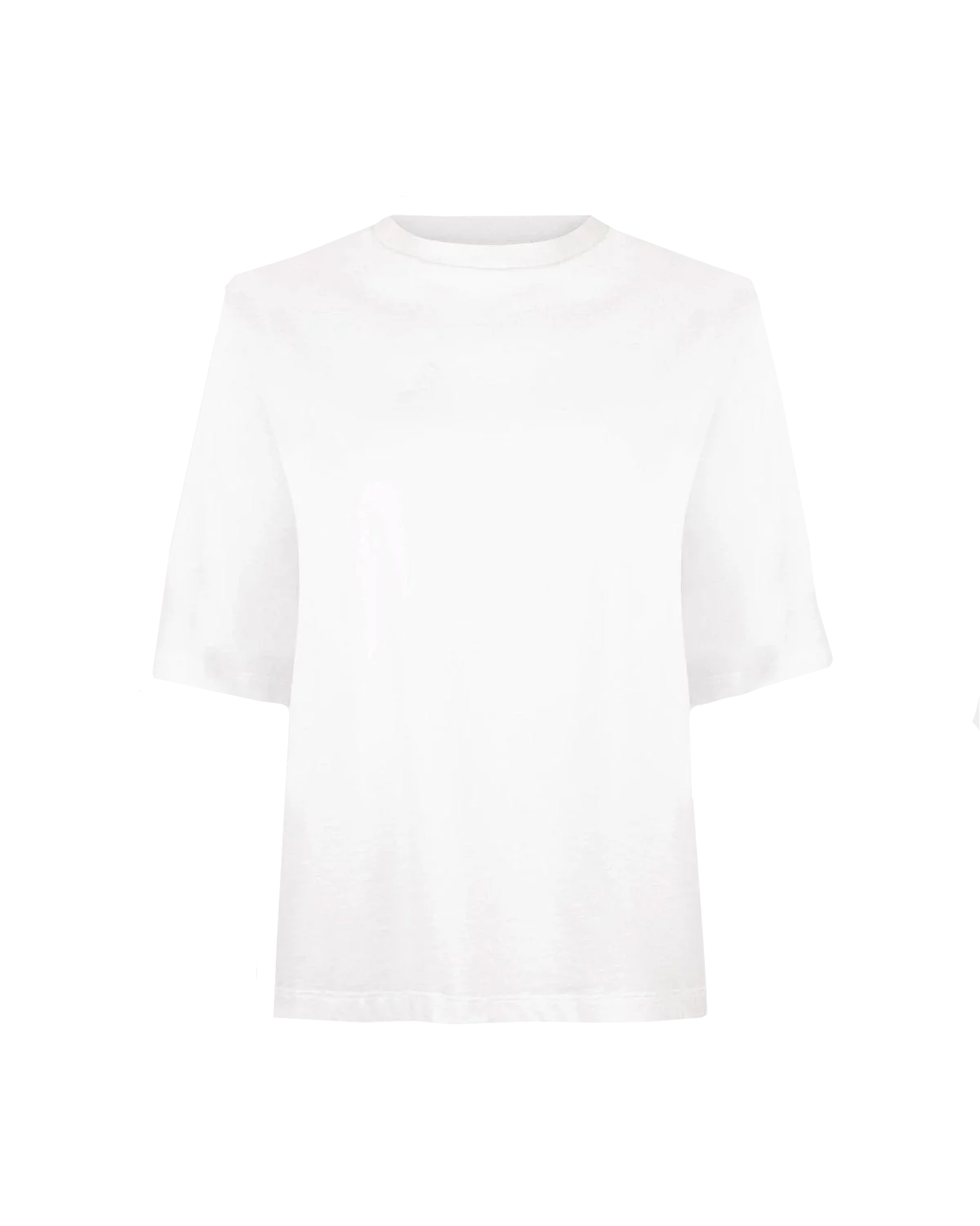 T shirt bianca con 2025 spalline imbottite