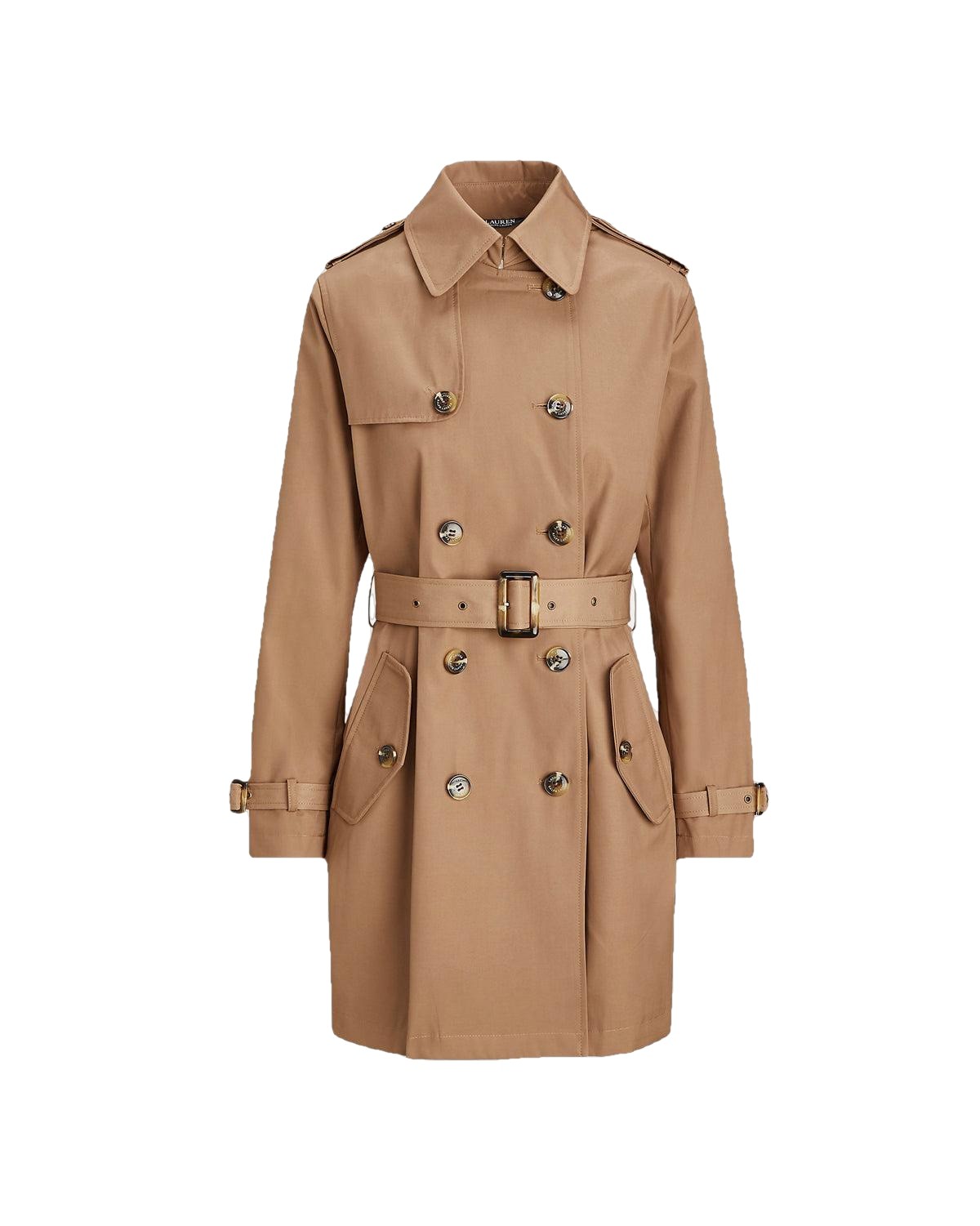 Lauren Ralph Lauren Double breasted camel cotton trench coat lemlo