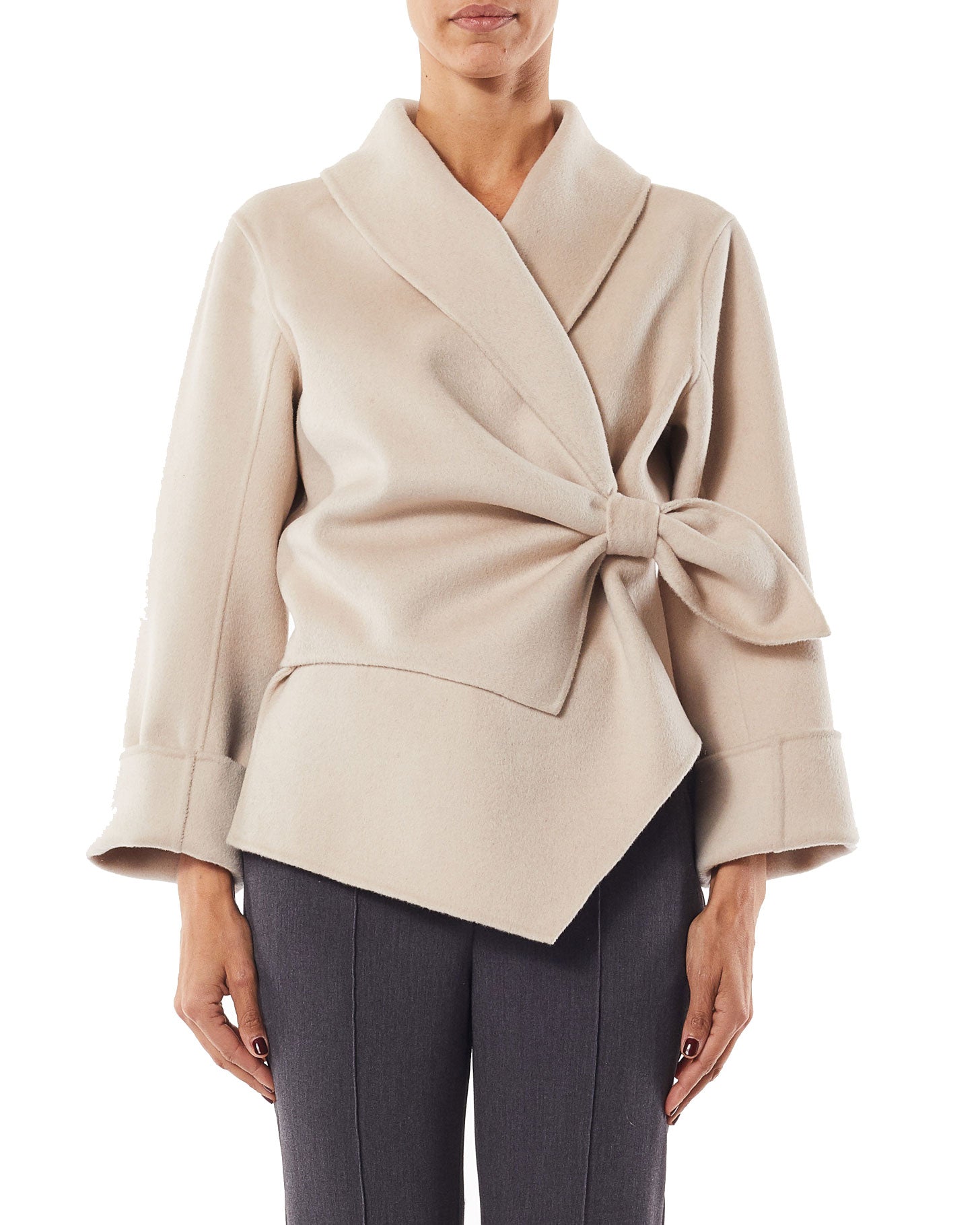 Manteau Court D'Hiver Pour Femme - Taille 44 - Couleur Gris - Double Boutonnage - Occasion TB