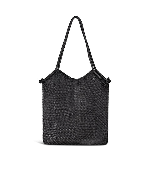 Dragon Diffusion | Minga Tote Drill Weave black leather bag