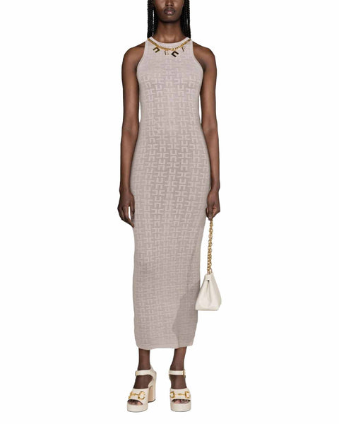Elisabetta Franchi | Long pearl knit dress  leml