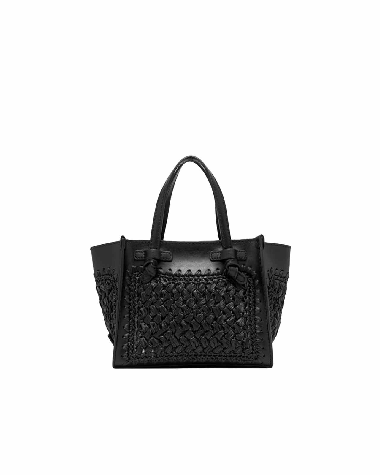 Miss Rafia Gianni Chiarini | Borsa Miss Marcella rafia nera – lemlò