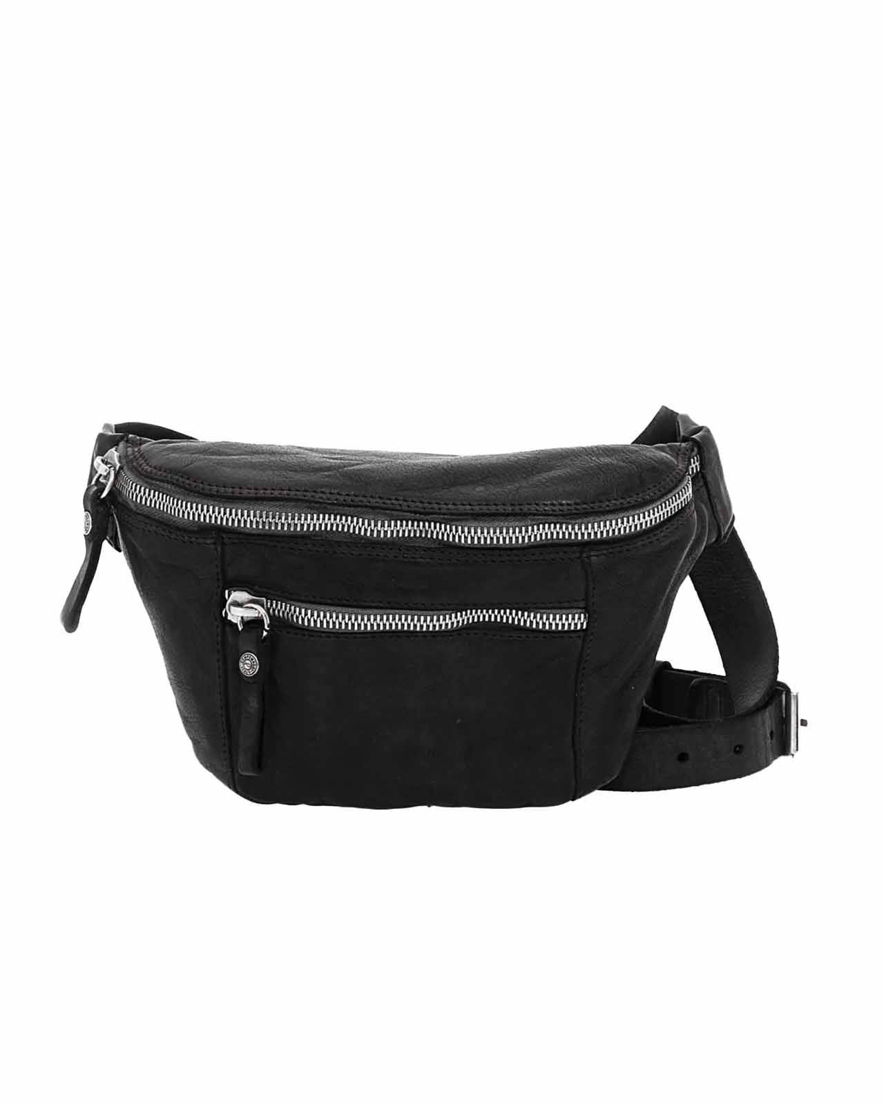 Oakridge Marsupio Da Viaggio In Pelle Nera - Unisex, 4 Scomparti, Cintura Regolabile