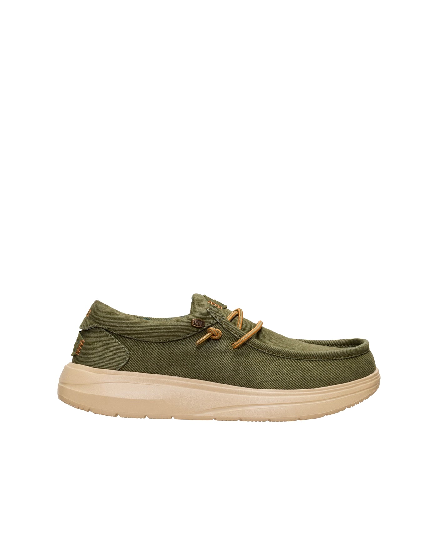 Hey Dude | Slip-on Wally Comf Worn Twill Burnt Olive Boulder Tan – lemlò