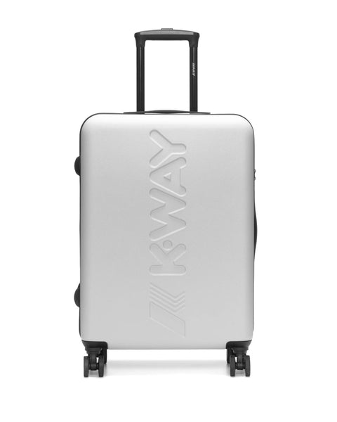 K-Way White Blue Medium Cabin Trolley Suitcase – lemlò