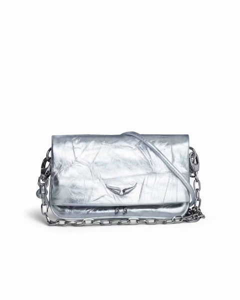 天然皮革 Eternal Bag | SILVER Zadig and Voltaire | Rock Nano Eternal Creased Meta silver