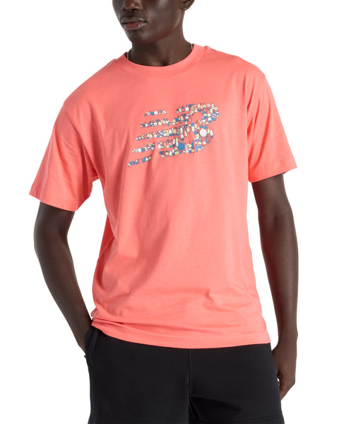 Nautical Coral New Balance Color Coral New Balance Nautical Logo Drift Red Coral T-shirt – Lemlò