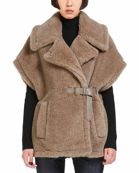 Max Mara | Abavo 4 dove gray teddy cape – lemlò