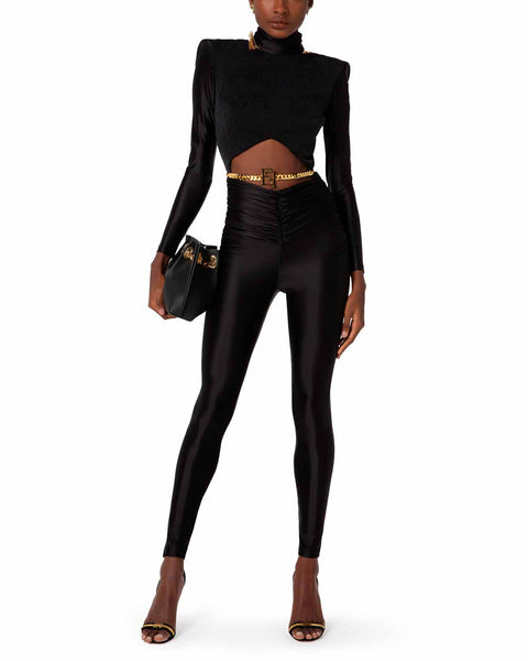 Elisabetta Franchi Tuta jumpsuit lycra nera