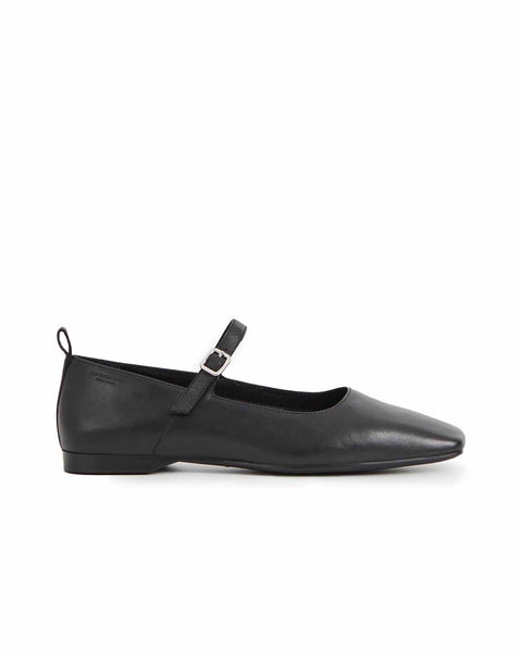 Vagabond Delia black leather ballerina – lemlò